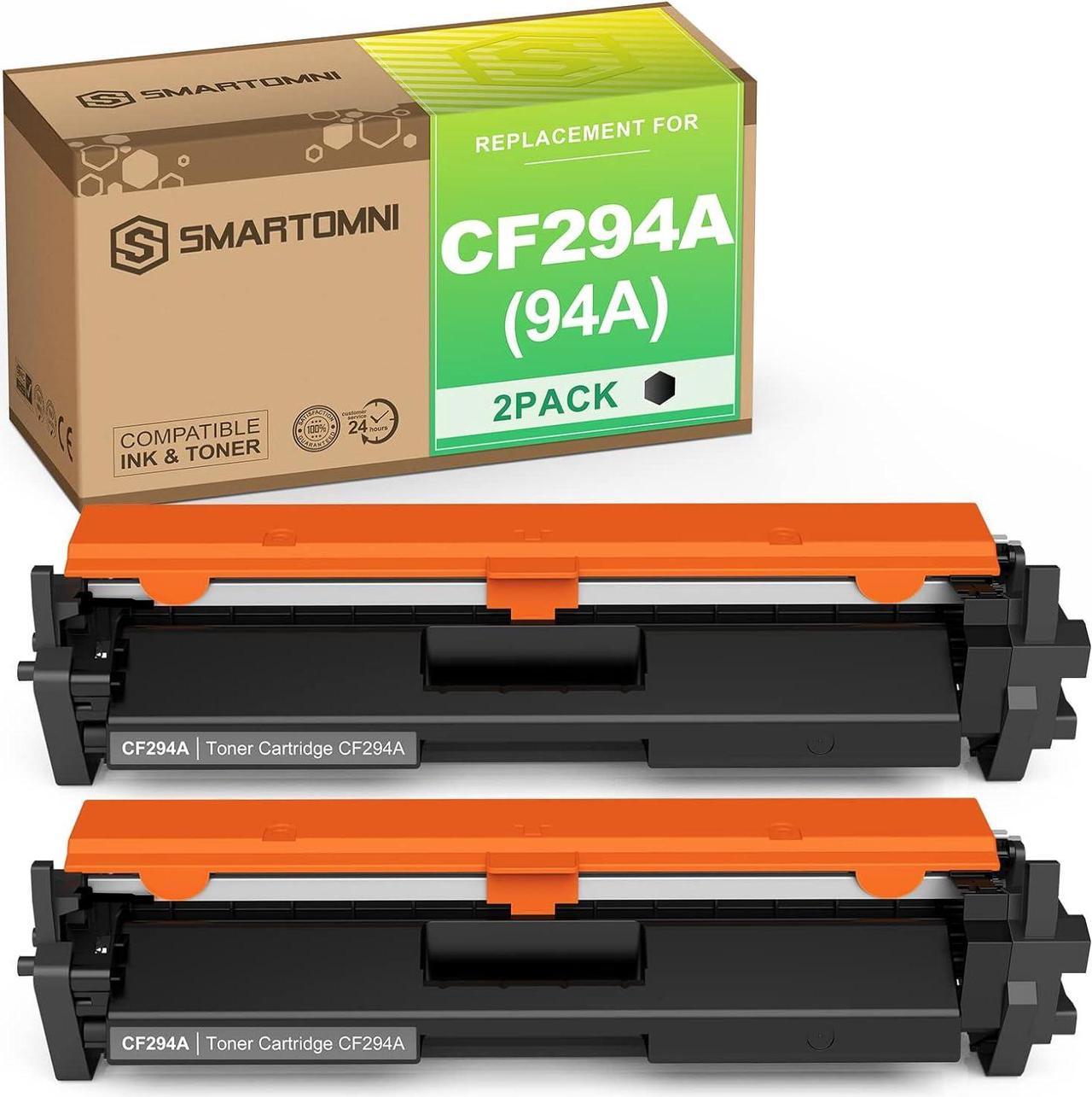 S SMARTOMNI Compatible Toner Cartridge Replacement for HP CF294A 94A 94X Toner Cartridge Compatible use with HP Laserjet Pro M118dw MFP M148dw MFP M148fdw Printer (Black, 2-Pack)