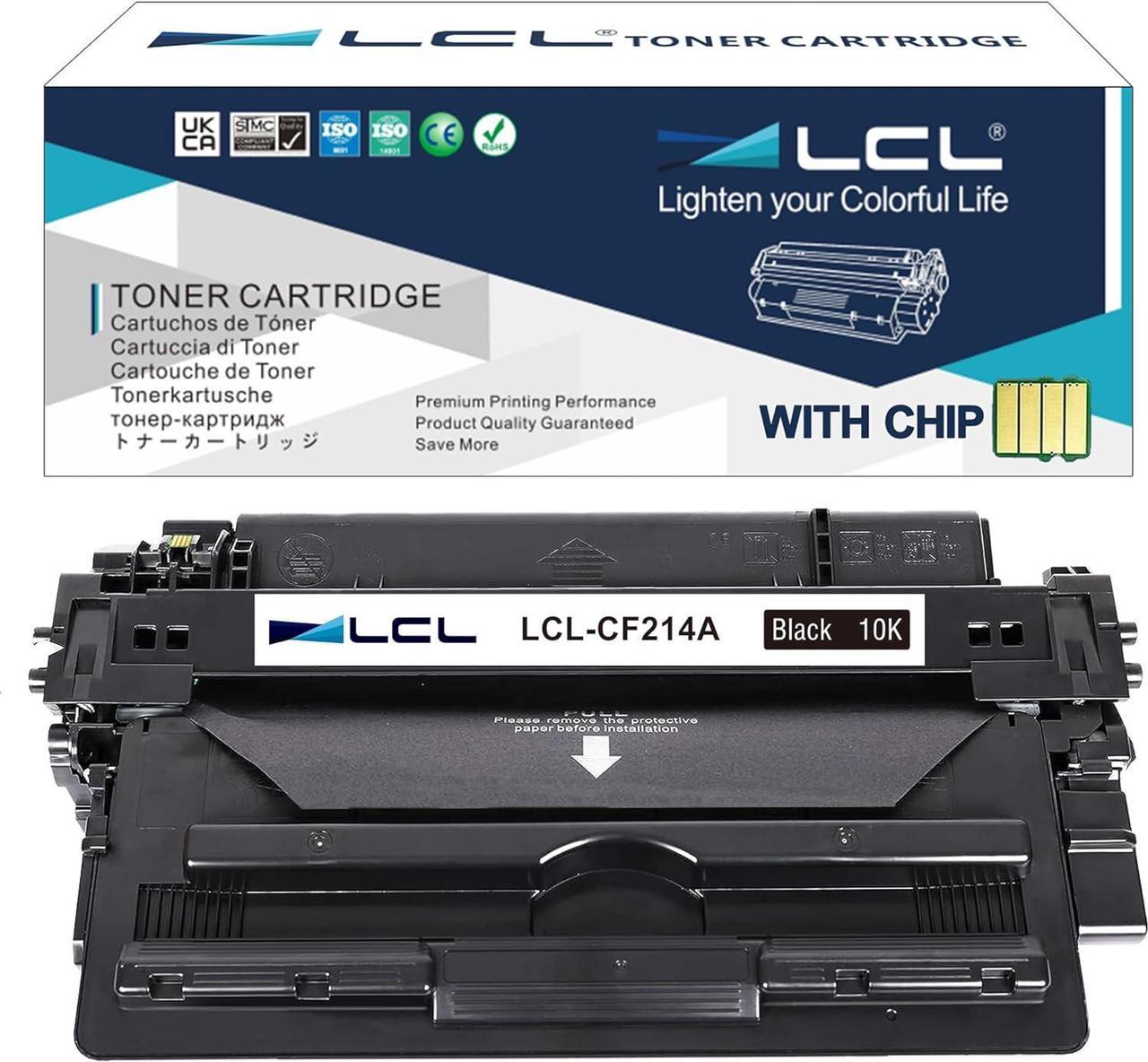 LCL Compatible for HP 14A CF214A (1-Pack,Black) Toner Cartridge for HP Laserjet Enterprise 700 M712dn M712xh M725