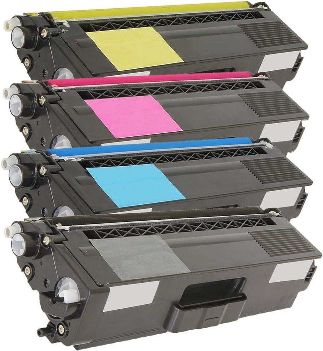 4PK New Compatible Brother TN-315 TN315 BK/C/M/Y (High Yield of TN310 TN-310) Toner Cartridge 4 Color Combo Pack For Brother HL-4150CDN HL-4570CDW HL-4570CDWT MFC-9460CDN MFC-9560CDW MFC-9970CDW (Bla