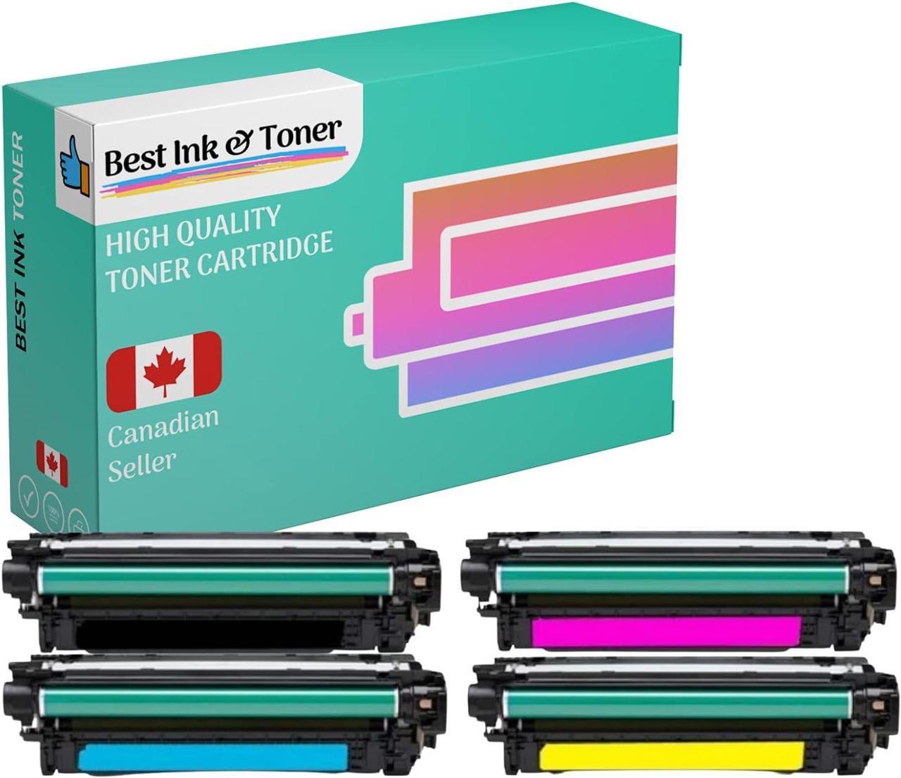 Best Toner Compatible Toner Cartridge Replacement for HP 507A / HP 507X ( Black,Cyan,Magenta,Yellow , 4-Pack ) High Capacity Black & Regular Colors CE400X/CE401/CE402/CE403 For use in HP LaserJet Ent