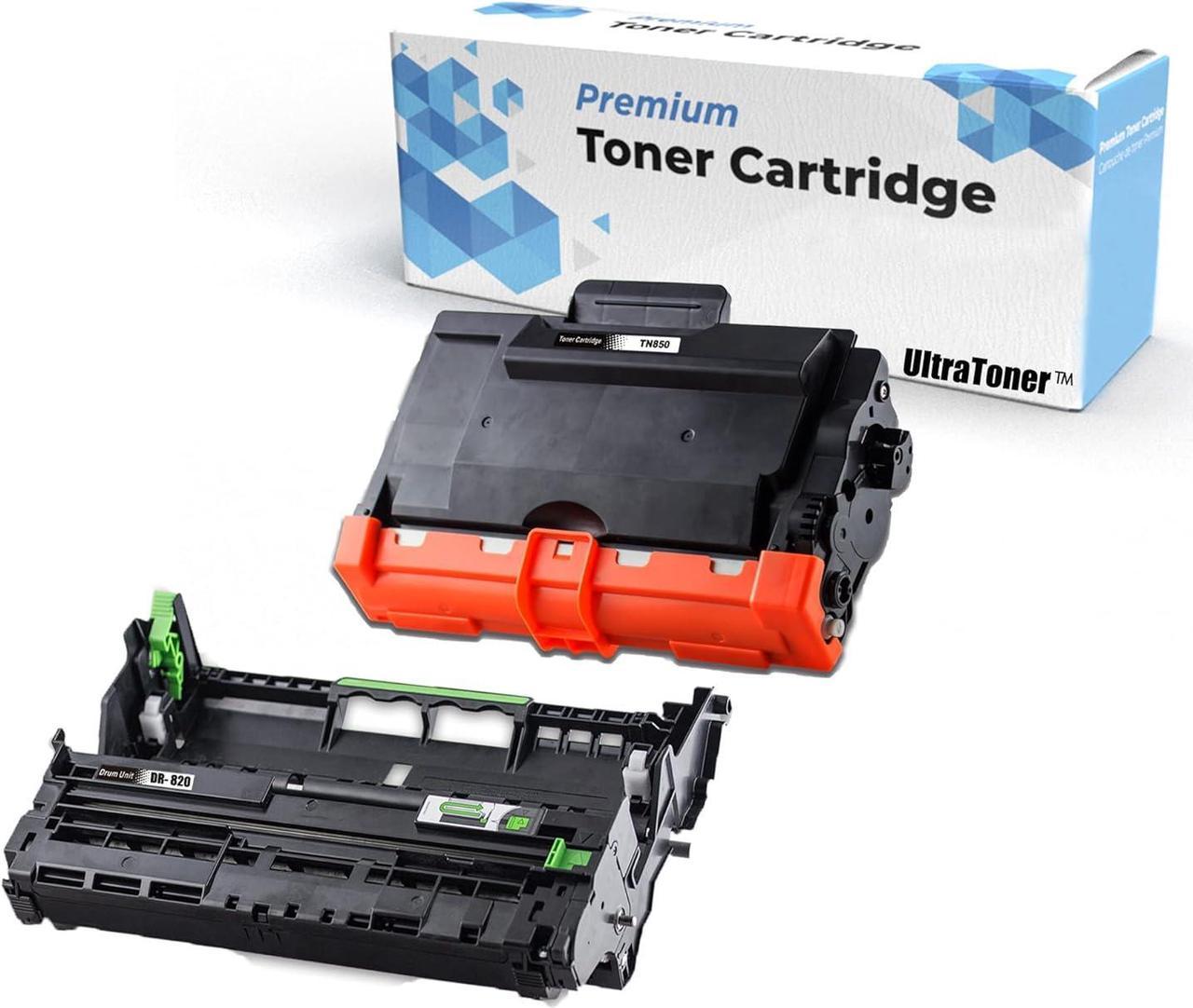 1+1 Ultra Toner® Compatible Replacement for Brother TN850 Toner Cartridge & DR-820 Drum Unit TN820 TN880 for Brother TN-850 TN-820 HL-L6200DW HL-L6300DW MFC-L5700DW MFC-L5850DW HL-L5200DW MFC-L5900DW