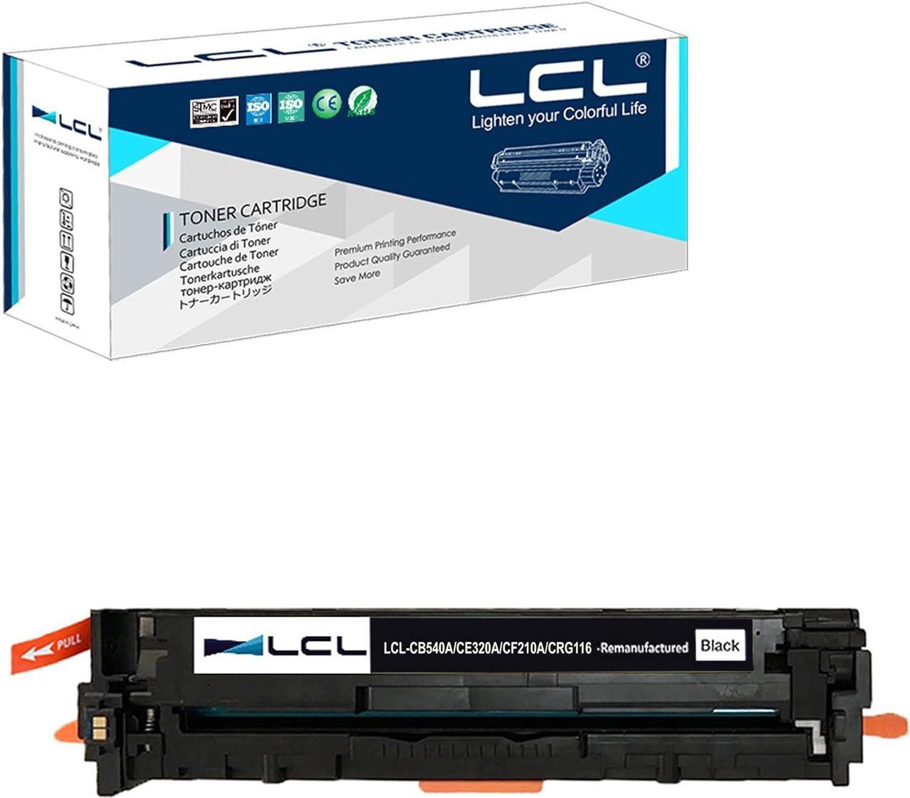 LCL Remanufactured for HP 116 CRG116 1980B001AA 125A CB540A(1-Pack,Black) Toner Cartridge for HP Color laserJetCP1213 CP1214 CP1215 CP1216 CP1217 CP1513n CP1514n CP1515n CP1516n CP1517ni CP1518ni CP1