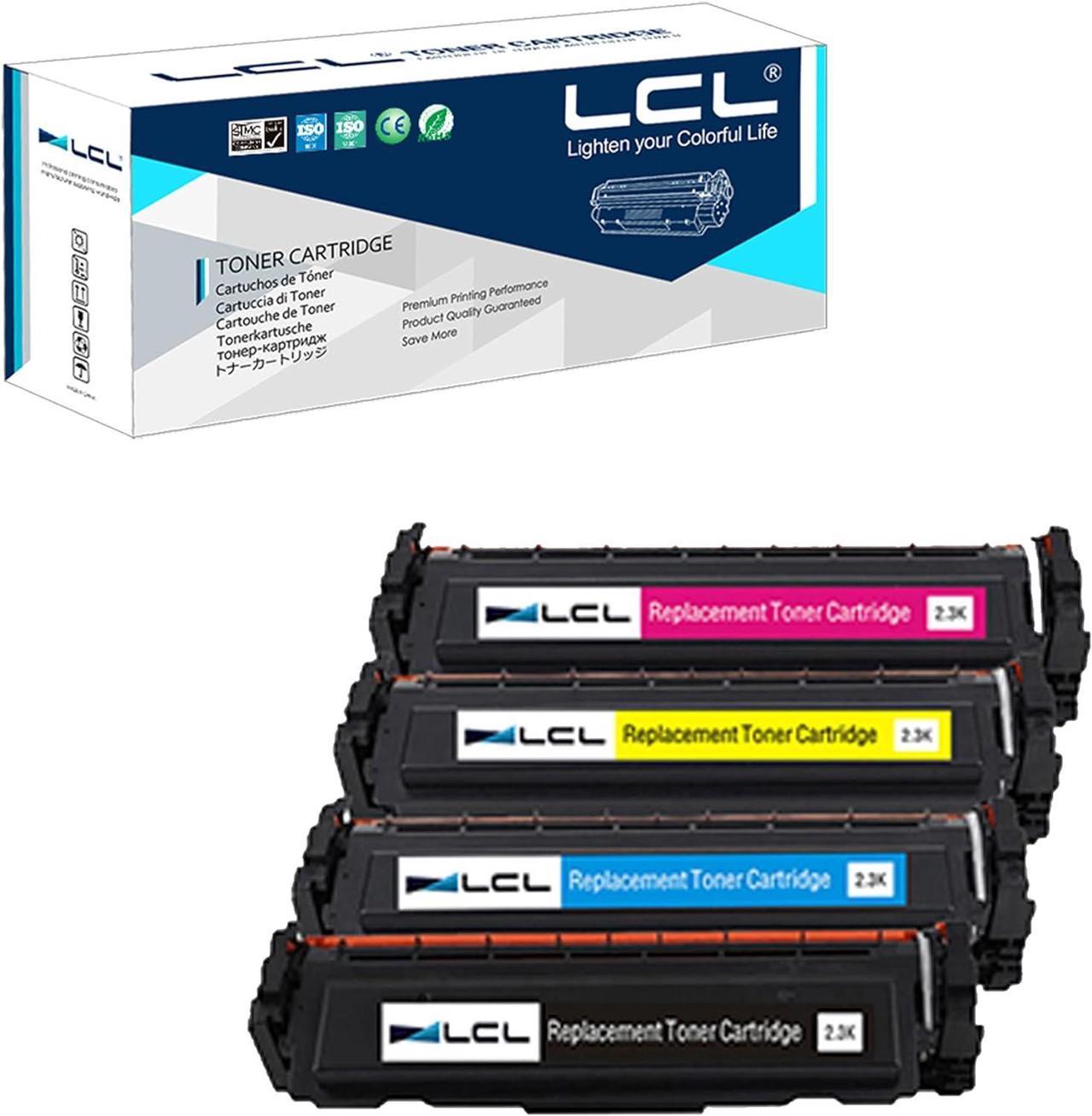 LCL Compatible for HP 410A CF410A CF411A CF412A CF413A (4-Pack, Black Cyan Yellow Magenta) Toner Cartridge for HP Color LaserJet Pro MFP M477fnw MFP M477fdn MFP M477fdnwMFP M452dn MFP M452dw MFP M452