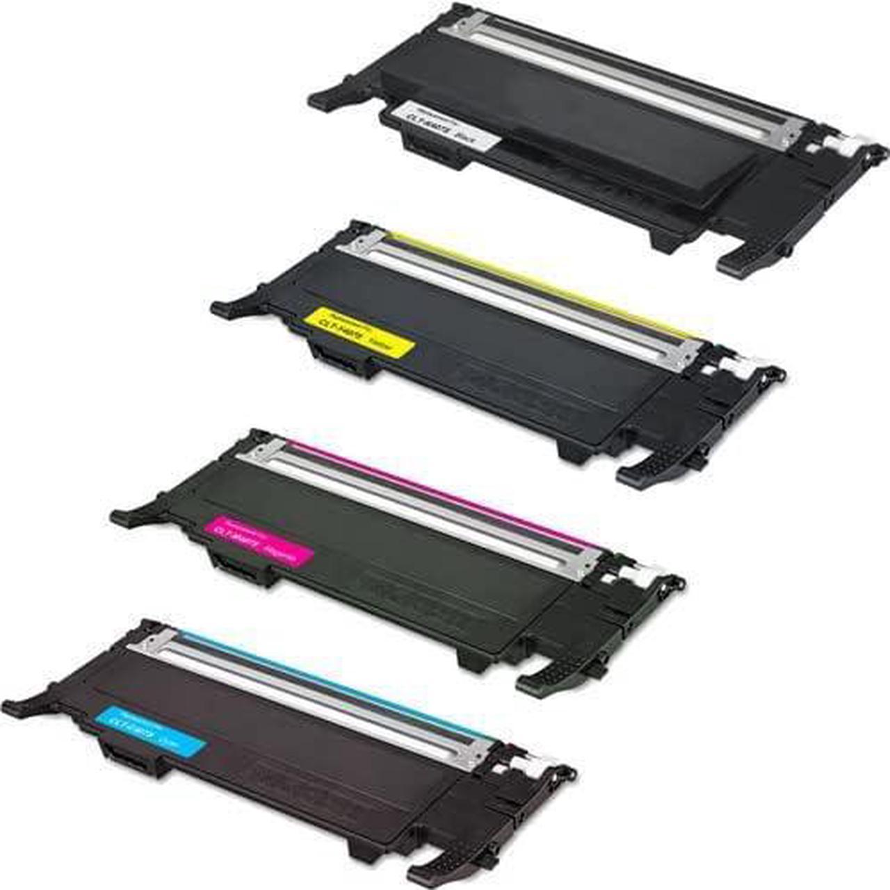 1Set PrinterPro Compatible Replacement for Samsung CLT-407S CLT-K407S CLT-C407S CLT-M407S CLT-Y407S Compatible Toner Cartridge Samsung 407 CLP-320 CLP-320N CLP-321N CLP-325 CLP-325W CLP-326 CLX-3180