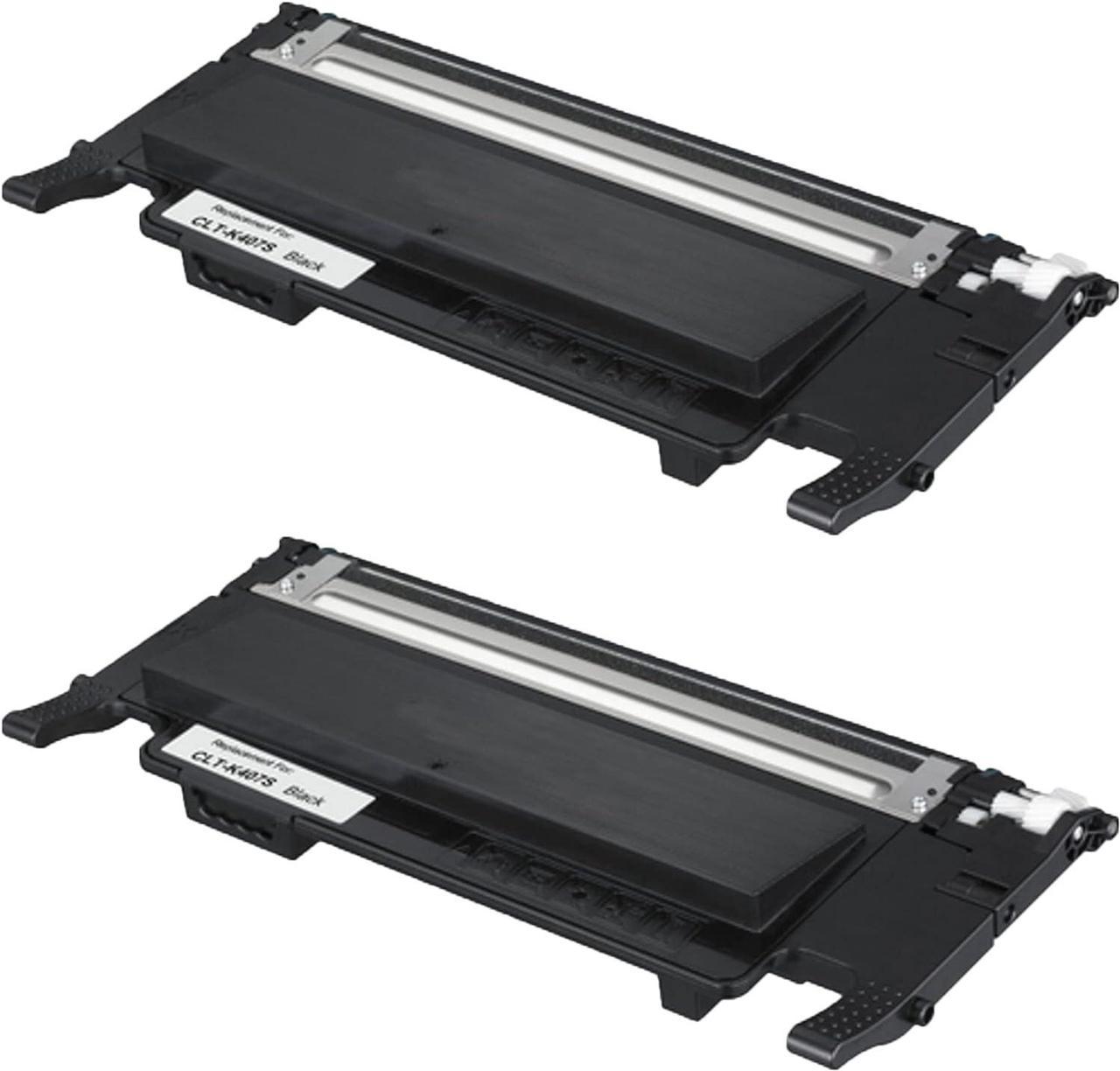 2 Black PrinterPro Compatible Replacement for Samsung CLT-407S CLT-K407S CLT-C407S CLT-M407S CLT-Y407S Compatible Toner Cartridge Samsung 407 CLP-320 CLP-320N CLP-321N CLP-325 CLP-325W CLP-326 CLX-3