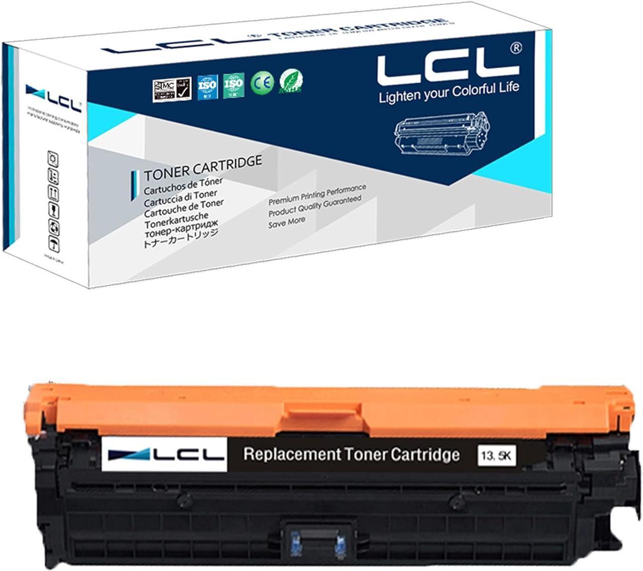 LCL Remanufactured for HP 650A CE270A CRG-322II CRG322II (1-Pack, Black) Toner Cartridge for HP Color LaserJet Enterprise CP5525, CP5525dn, CP5525n, CP5525xh, M750dn, M750n,& M750xh. Canon LASER SHOT