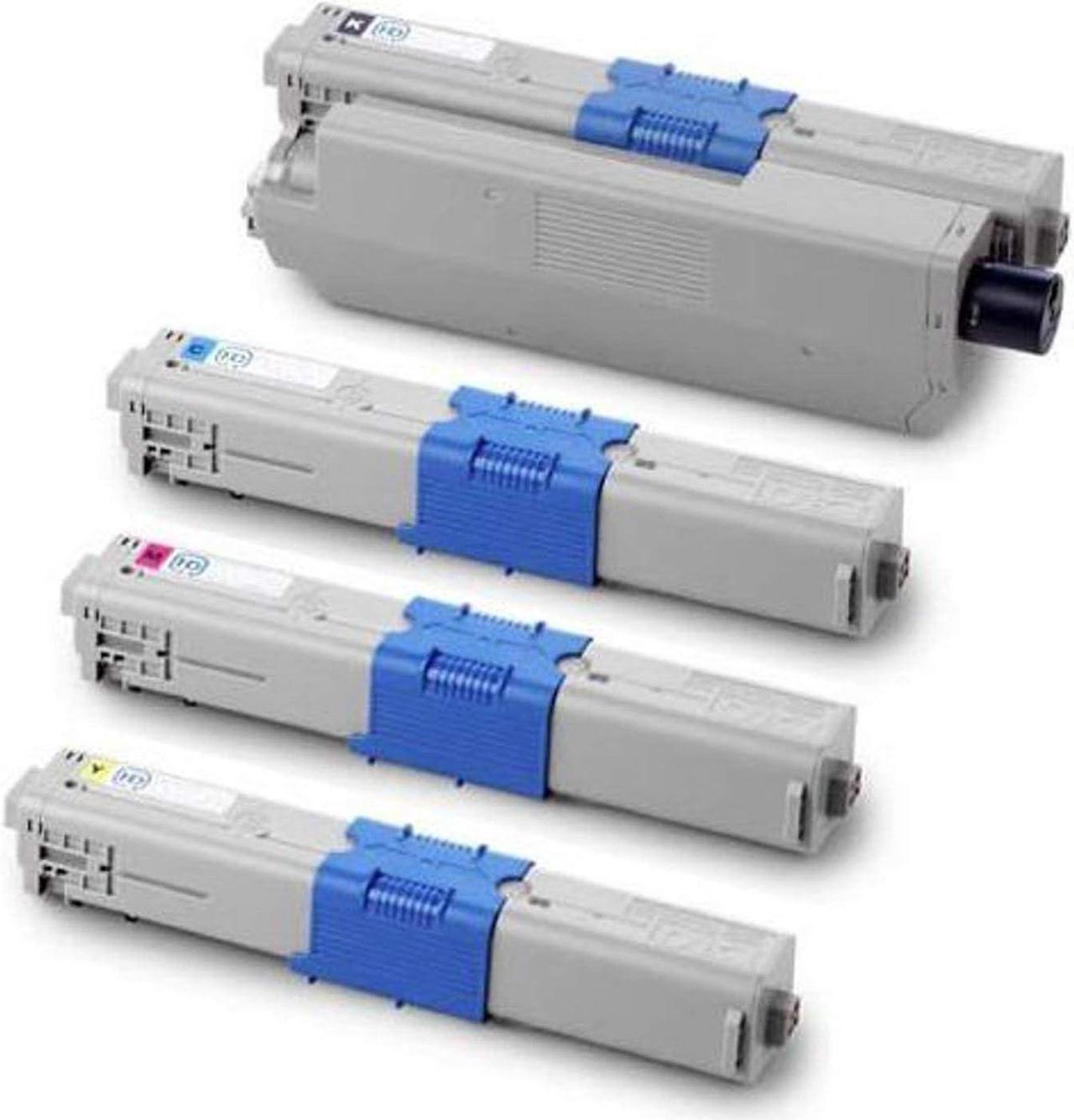 Best Compatible Cartridge for High Quality Okidata 44469701/44469702/44469703/44469801 Toner Combo 4 PACK BK/C/M/Y-,For Oki C330dn ,Oki C331dn ,Oki C530dn ,Oki C531dn ,Oki MC361 ,Oki MC362W ,Oki MC56