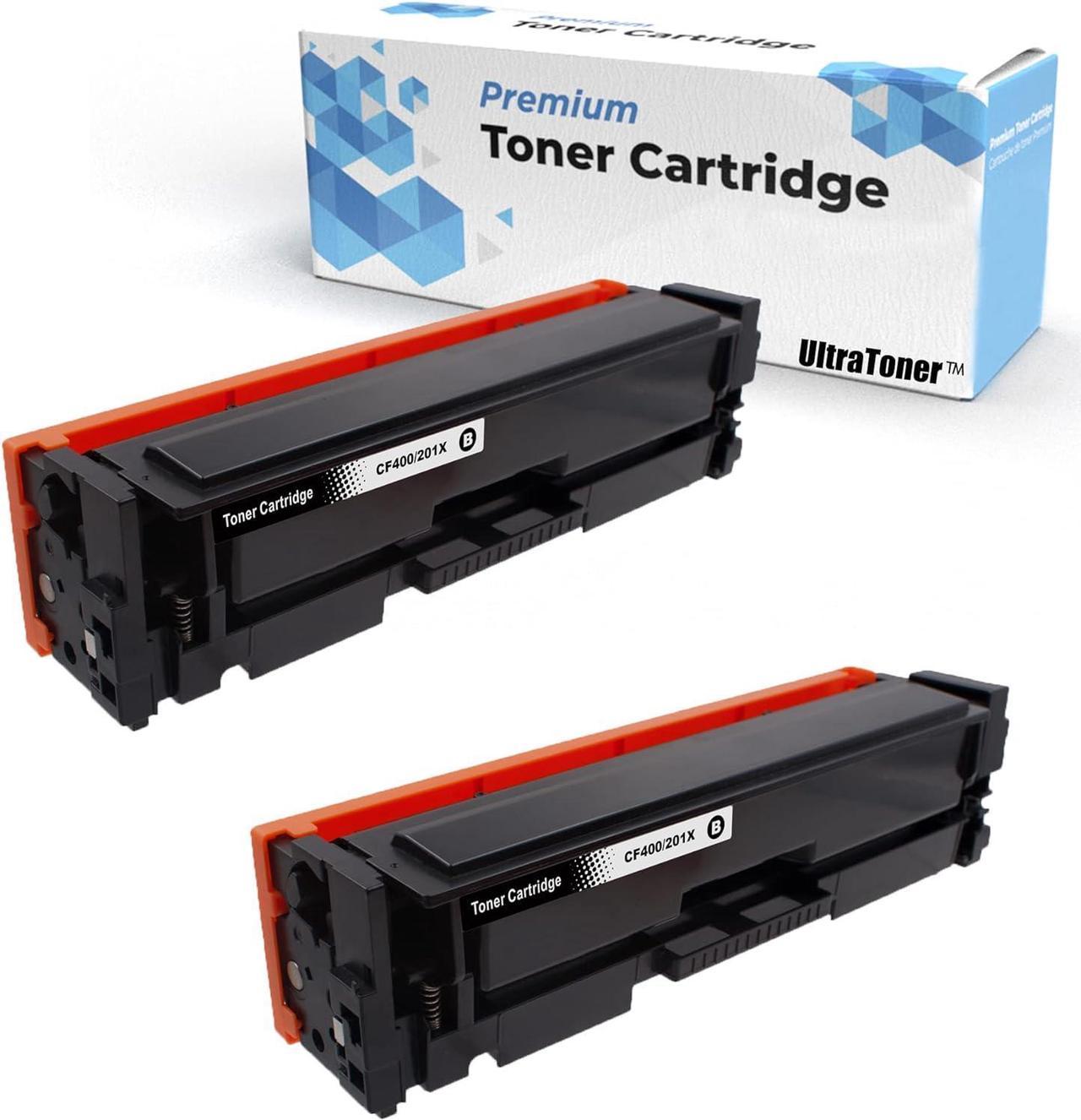 2BK Ultra Toner® Compatible Replacement for HP 201X 201A hp201x hp201 CF400X Toner Cartridge Use With CF401X CF402X CF403X High Yield Black for HP Color LaserJet Pro M252dw MFP M277 MFP M277dw MFP M2