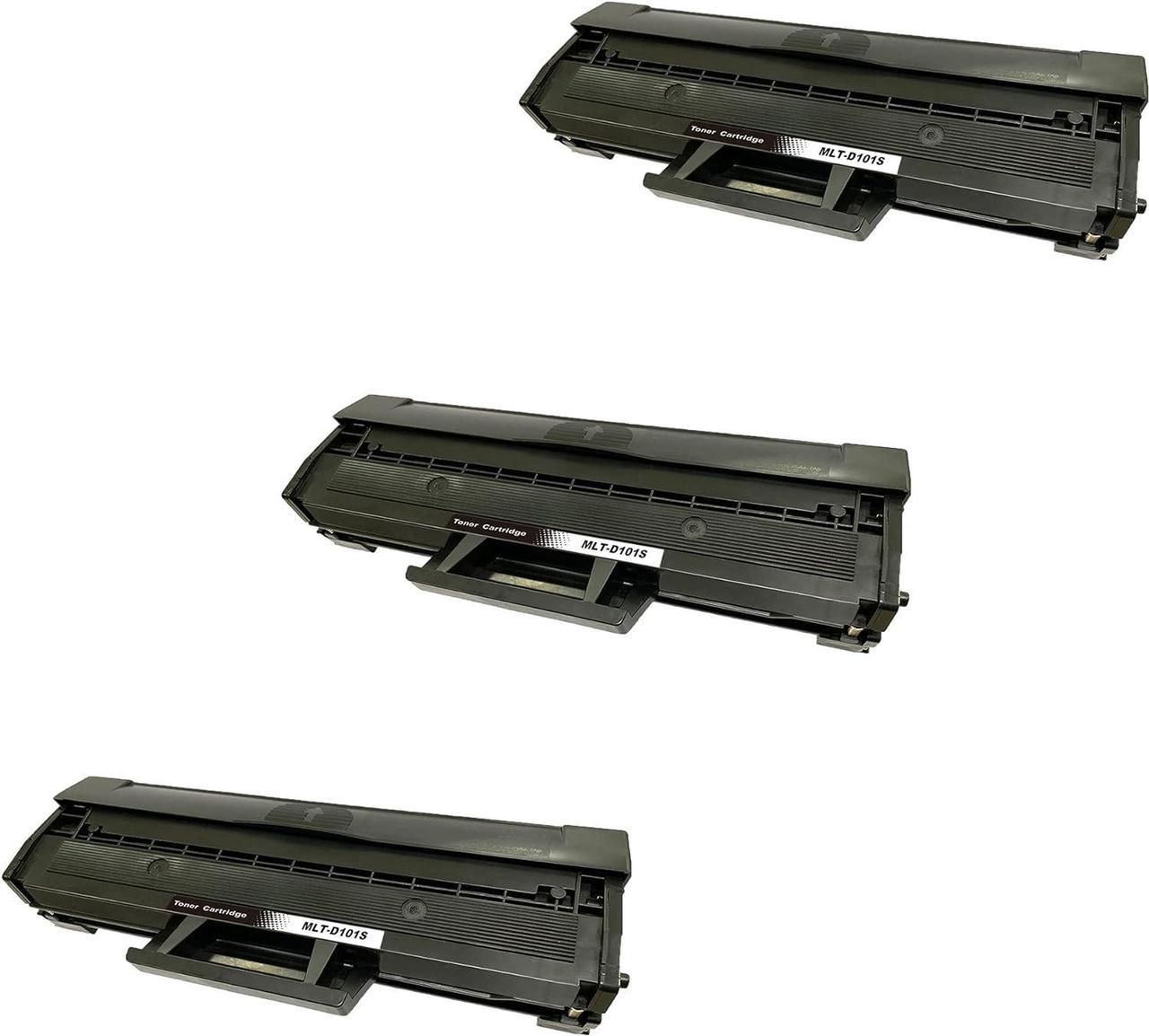 3 Pack PrinterPro Compatible Samsung MLT-D101S mlt-d101 MLTD101S D101S (SU700A) Black Toner Cartridge for Samsung ML-2160 ML-2165 ML-2165W Samsung SCX-3400 SCX-3400F SCX-3400FW SCX-3405FW SCX-3405W