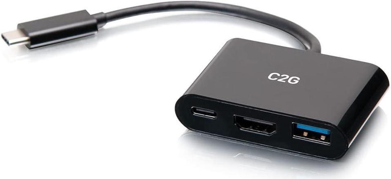 C2G USB-C Mini Dock with HDMI, USB-A, and USB-C Power Delivery up to 60W - 4K 30Hz