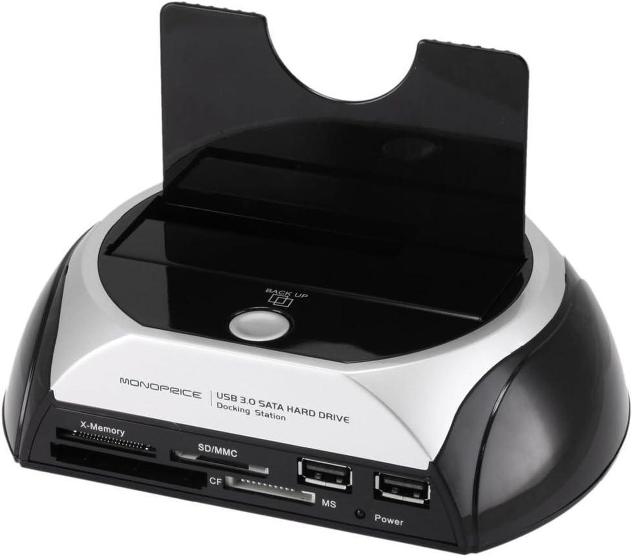 Monoprice SATA HDD USB 3.0 Docking Station with Card Reader & 2 Port USB Hub (USB 3.0) (108078)