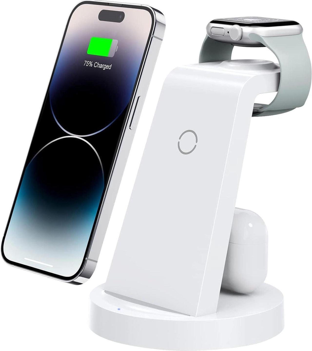 3 in 1 Charging Station for iPhone - Wireless Charger for Apple Products Multiple Devices - Charging Dock Stand for AirPods (for iPhone 15 14 13 pro 12 11 X Max)