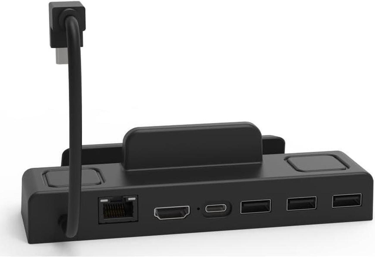 Docking Station for Steam Deck/for ROG ALLY Game Console, 6 In 1 Dock Station with RJ45 LAN Port Type-C Fast Charging (With network port)