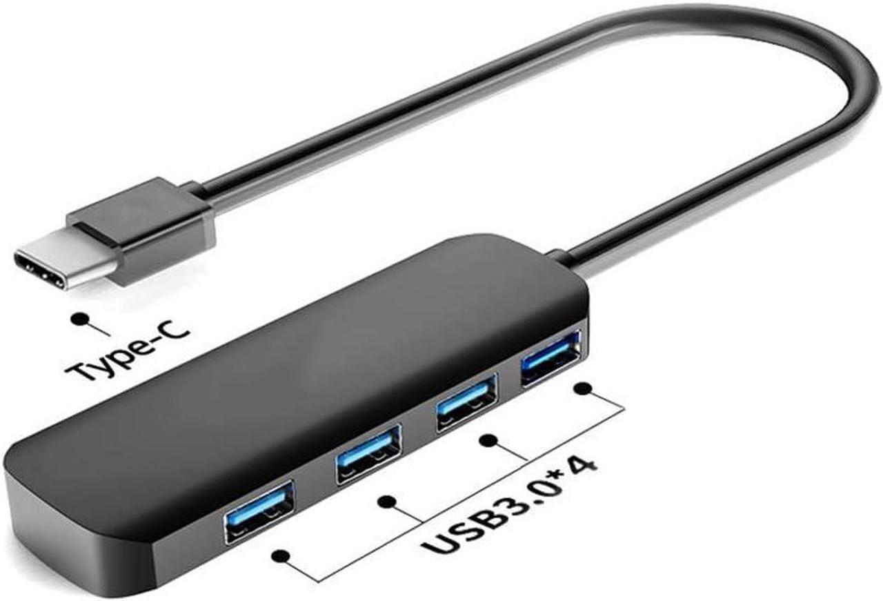 4-Port USB 3.0 Hub Extender, Type-c Notebook Desktop Computer Docking Station for MacBook, Mac Pro, Mac Mini, iMac, Surface Pro