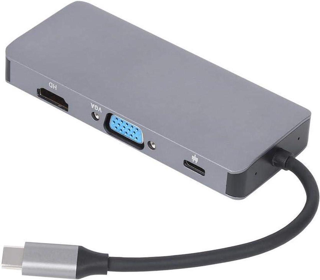 Senyar Type-C Hub, 9 in 1 Interface Multifunction USB 3.0 1000Mbps Hub Memory Card Reader Converter Docking Station