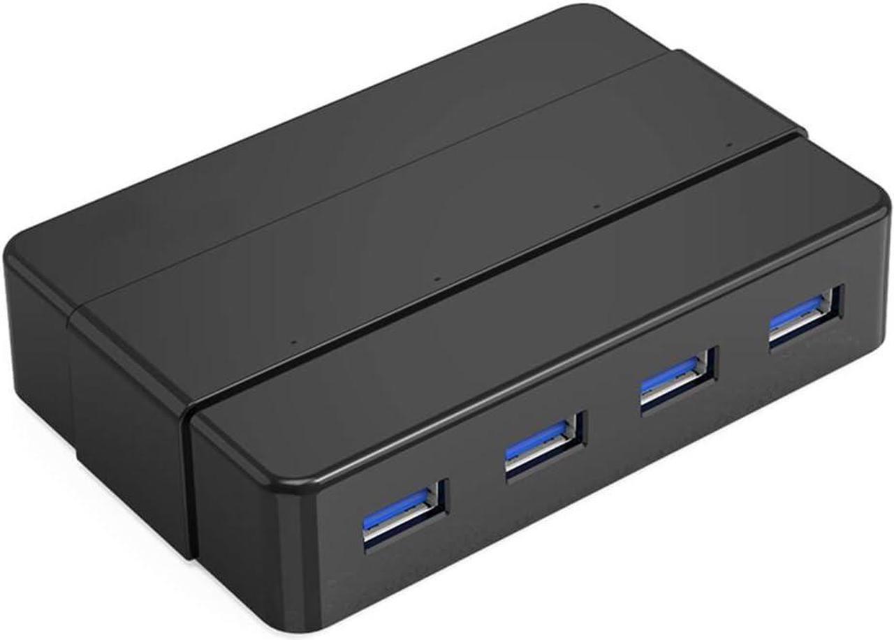 USB Hub USB3.0 Four-in-One Docking Station 12V External Power Supply Network Hub High-Speed Transmission for Windows XP/Vista / 7/8/10 / Linux/Mac OS