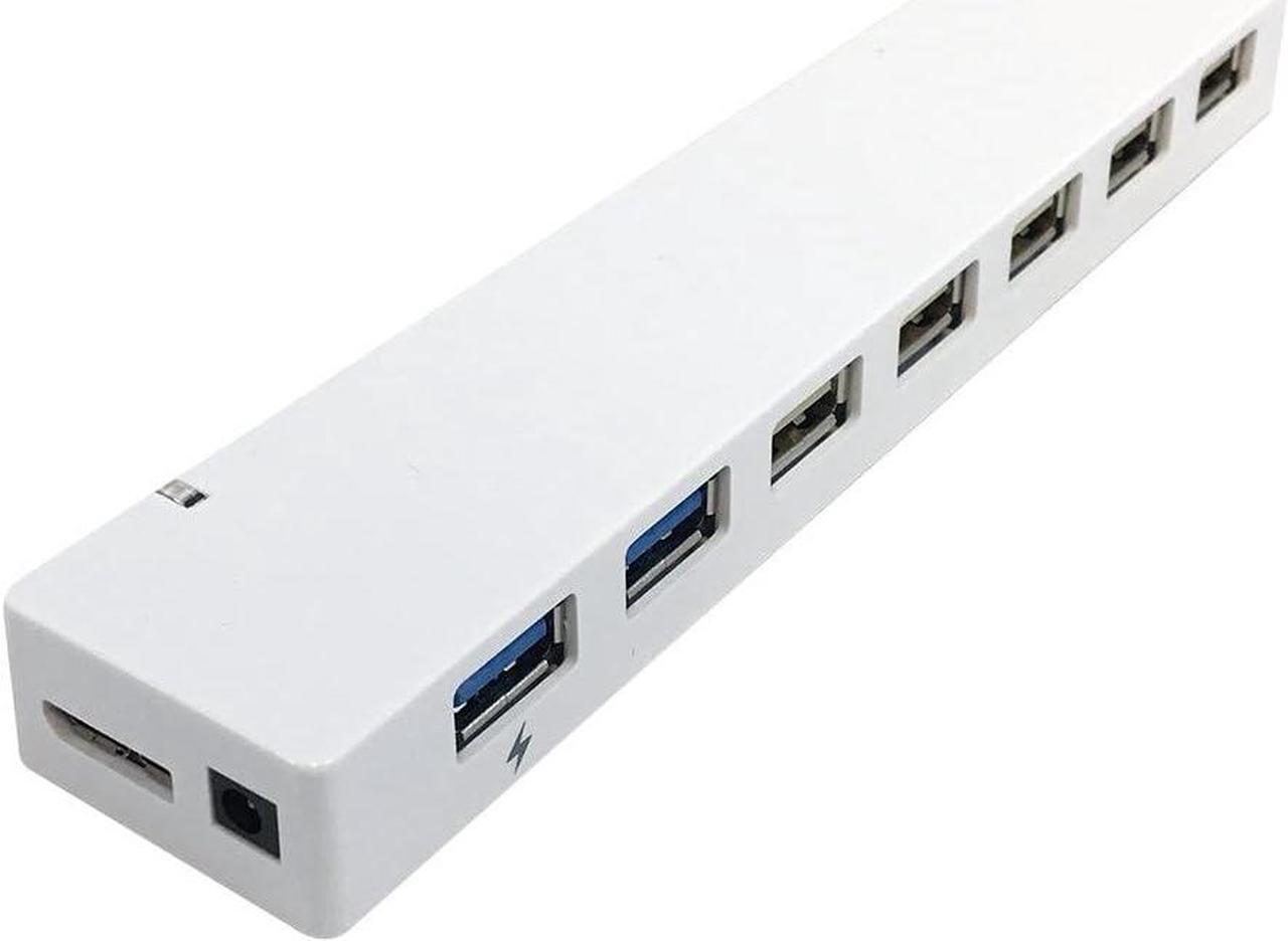 7-Port USB 3.0 Hub (2X USB 3.0, 5X USB 2.0 + Charger) - White