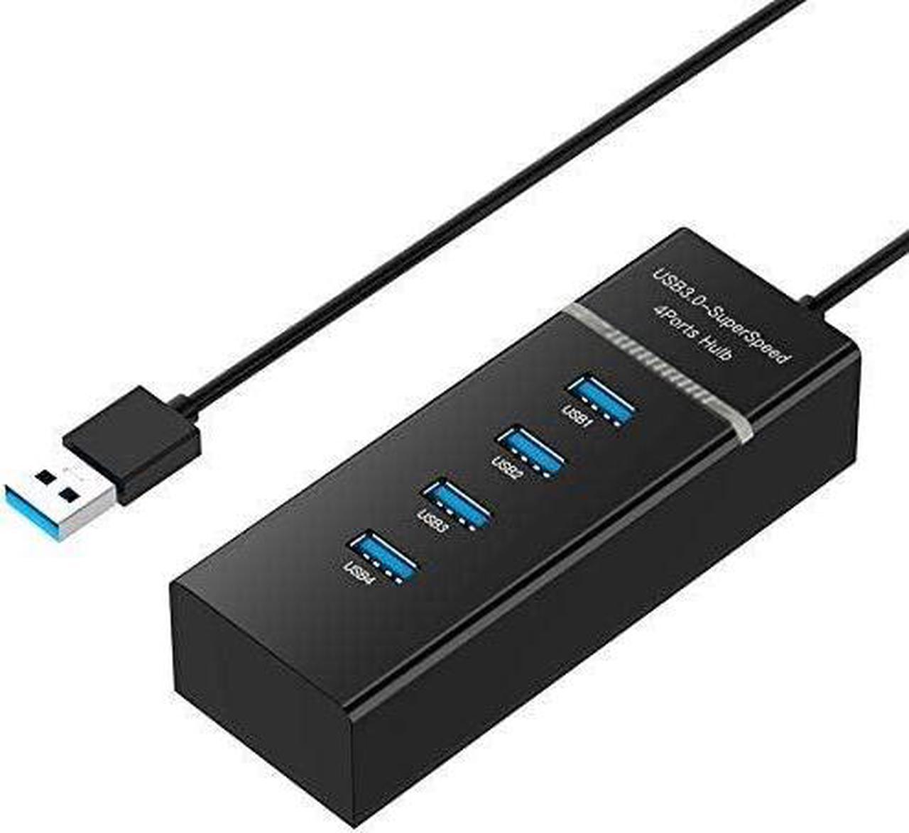 USB Type C Charging Dock 4 Ports USB 3.0 Hub Splitter with LED, Super Speed 5Gbps, BYL-P104 for iMac Pro,Notebook PC and Other Type C Devices (Color : Black)