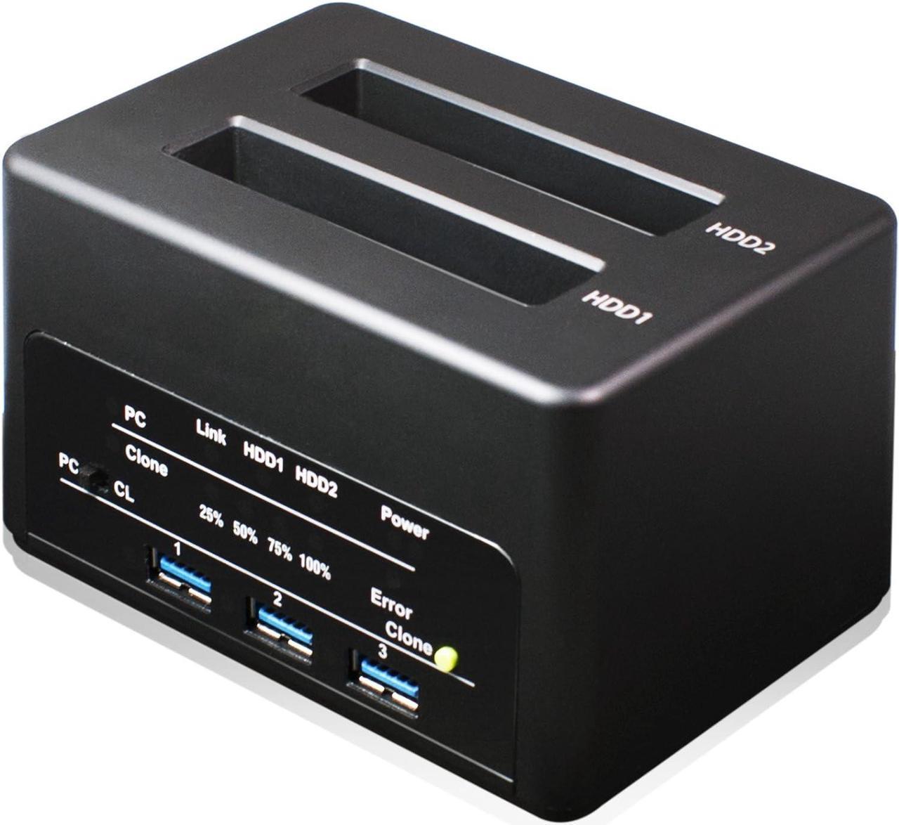 HornetTek MultiDock USB 3.0 Dual 2.5" (Notebook Size) HDD/SDD Docking w/3-Port USB Fast (1-Port Fast Charging)