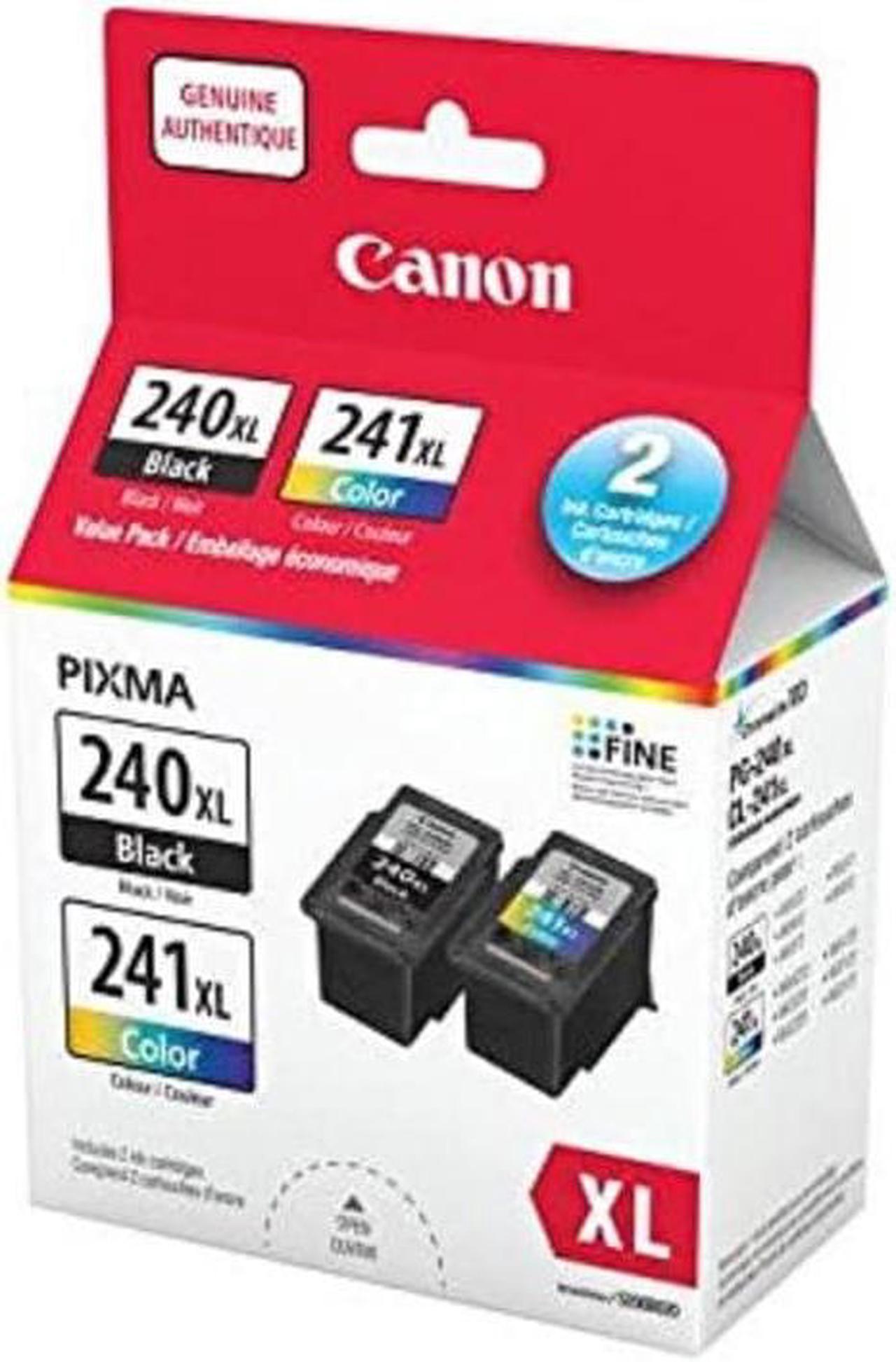 Genuine Canon PG-240XL/CL-241XL HIGH Yield Ink Cartridge Value Pack, Black and Tri-Colour