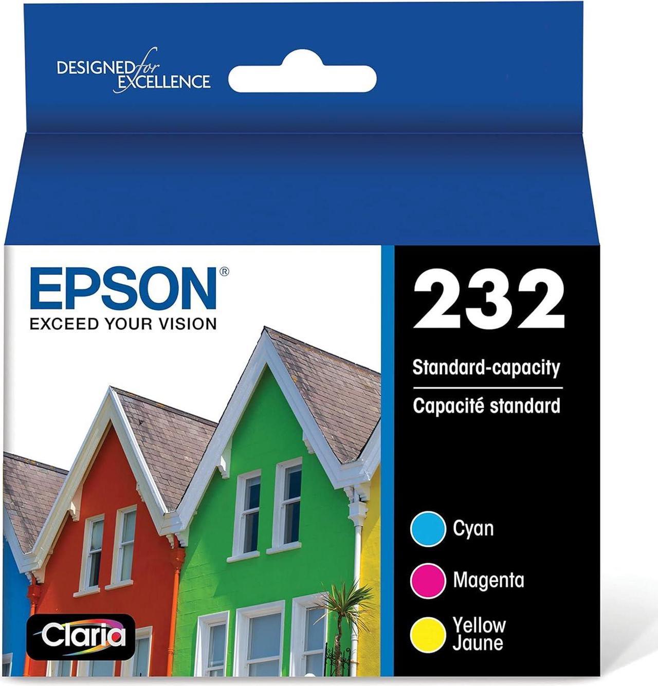 EPSON 232 Claria Ink Standard Capacity Colour Combo Pack (T232520-S) Works with Workforce WF-2930, WF-2950, Expression XP-4200, XP-4205