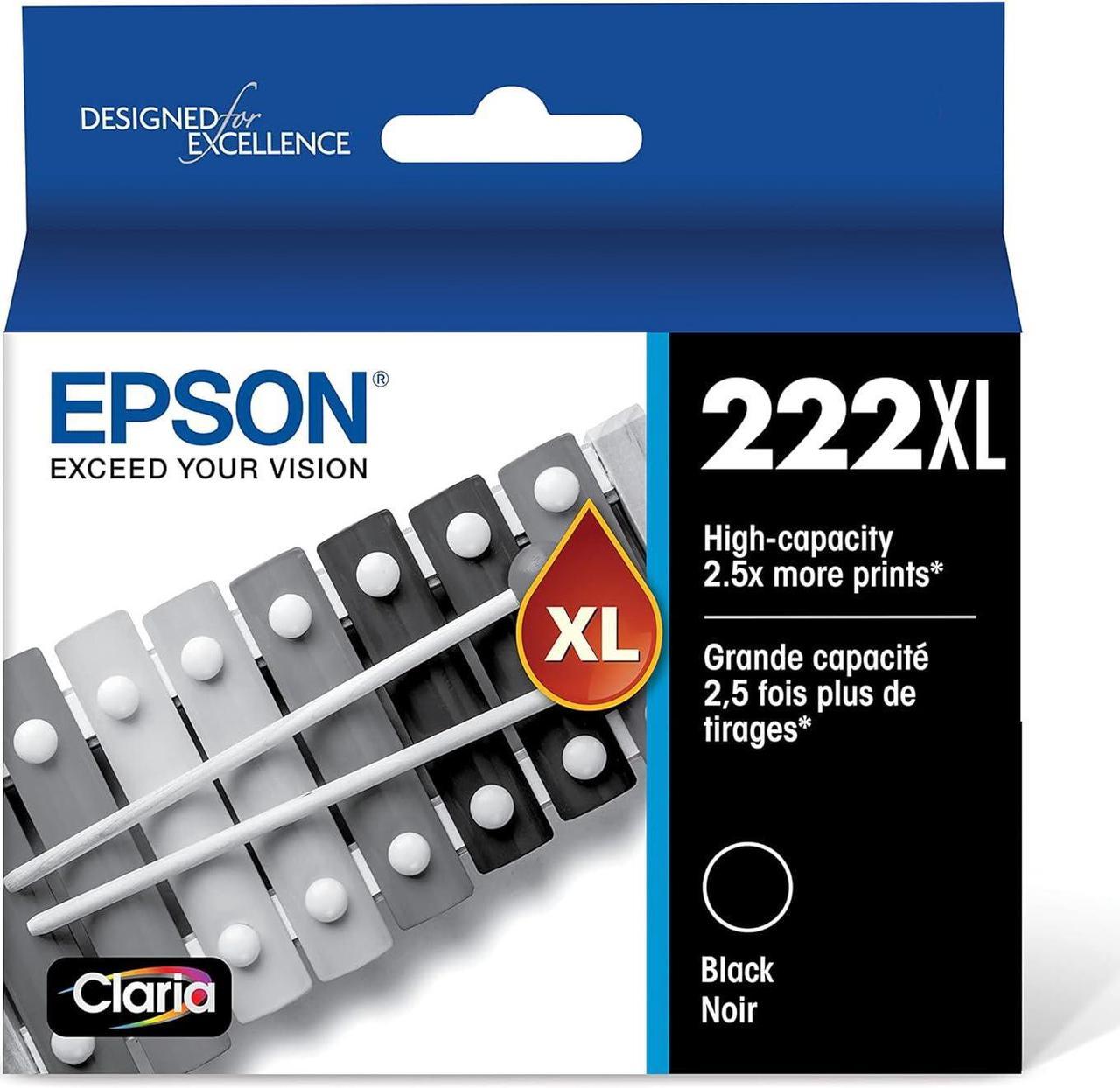 Epson T222 Black Ink Cartridge, High Capacity