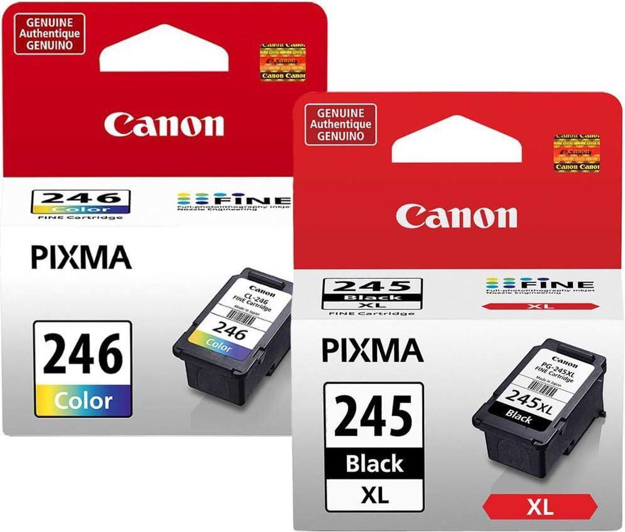 Canon PG-245 XL High Capacity Black Ink Cartridge (8278B001) + Canon CL-246 Color Ink Cartridge (8281B001)