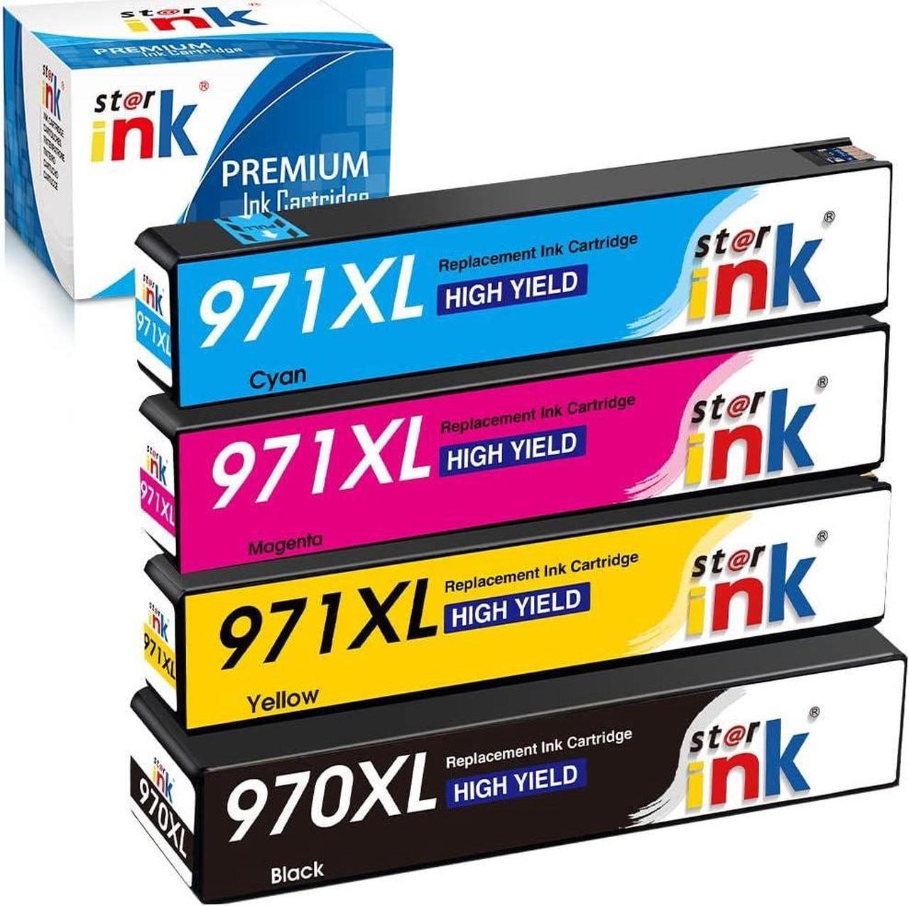 Starink Comaptible Ink Cartridge Replacement  970XL 971XL 970 971 XL for OfficeJet Pro X576dw X451dw X476dw X551dw X451dn X476dn Printer(Black Cyan Yellow Magenta, 4 Packs)