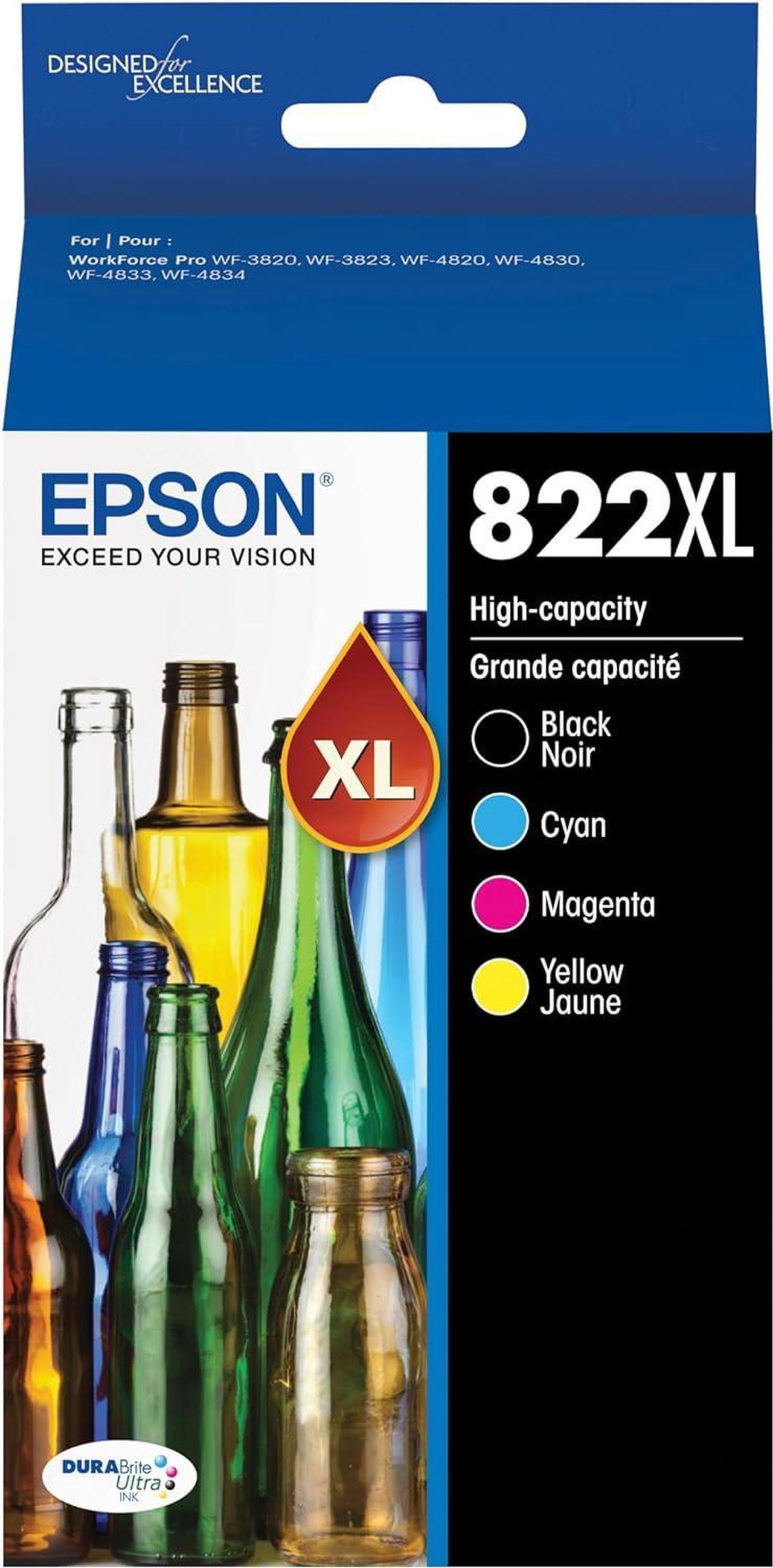 Epson T822XL High Capacity Black and High Capacity Colour Combo Ink Cartridges