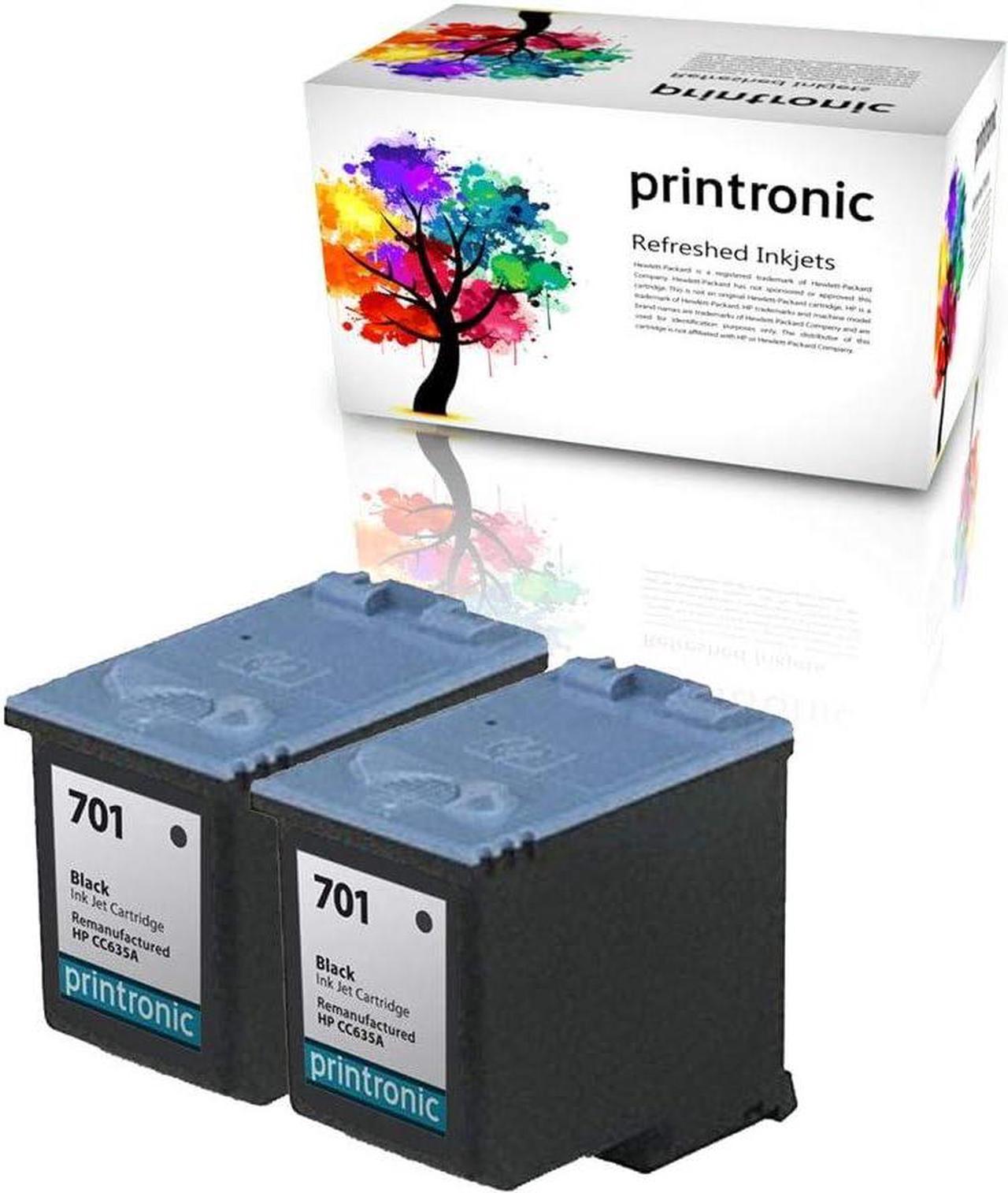 Printronic Remanufactured Ink Cartridge Replacement  701 CC635A (2 Black)