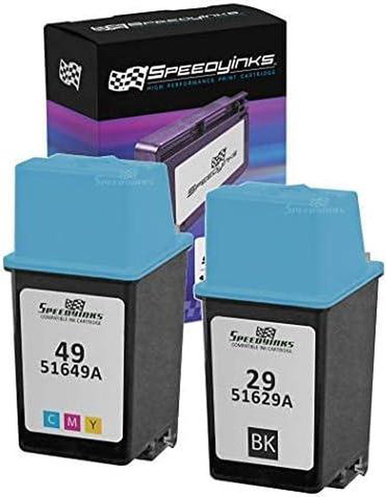 Speedy Inks Remanufactured Ink Cartridge Replacement  29 & HP 49 (1 Black, 1 Tri-Color, 2-Pack)