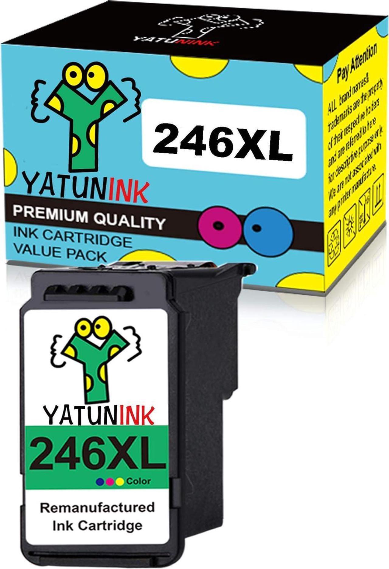 YATUNINK Remanufactured 246 Color Ink Cartridge Replacements for Canon CL-246XL 246 XL 246XL CL-244 Color Ink Cartridge for Canon Pixma MX492 MX490 TR4520 MG2522 TS3122 MG2922 MG3022 Printer(1 Color)