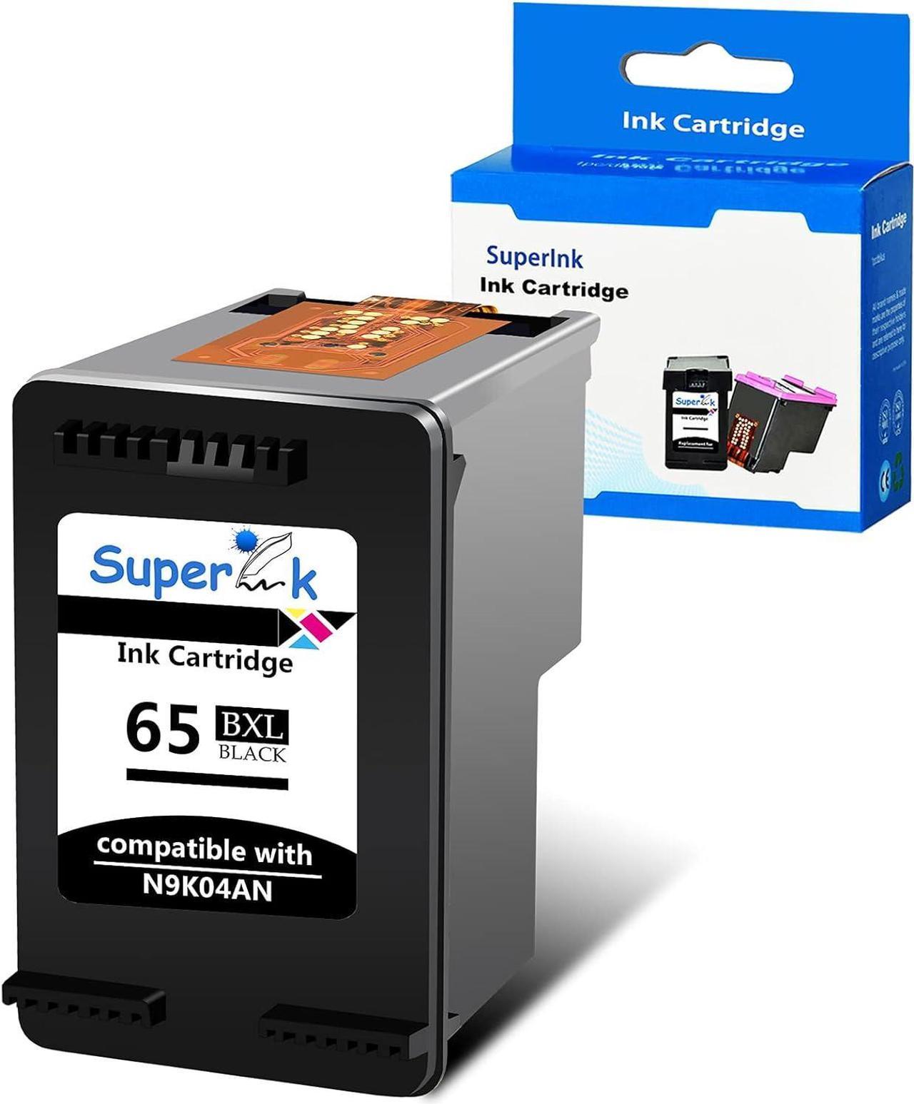 SuperInk Remanufactured Ink Cartridge Replacement for 65 65XL N9K04AN Compatible with HP Envy 5055 5058 5052 DeskJet 3755 2622 2655 2624 2652 3720 3721 3722 3723 3730 3732 3752 Printer( 1 Pack, Black)