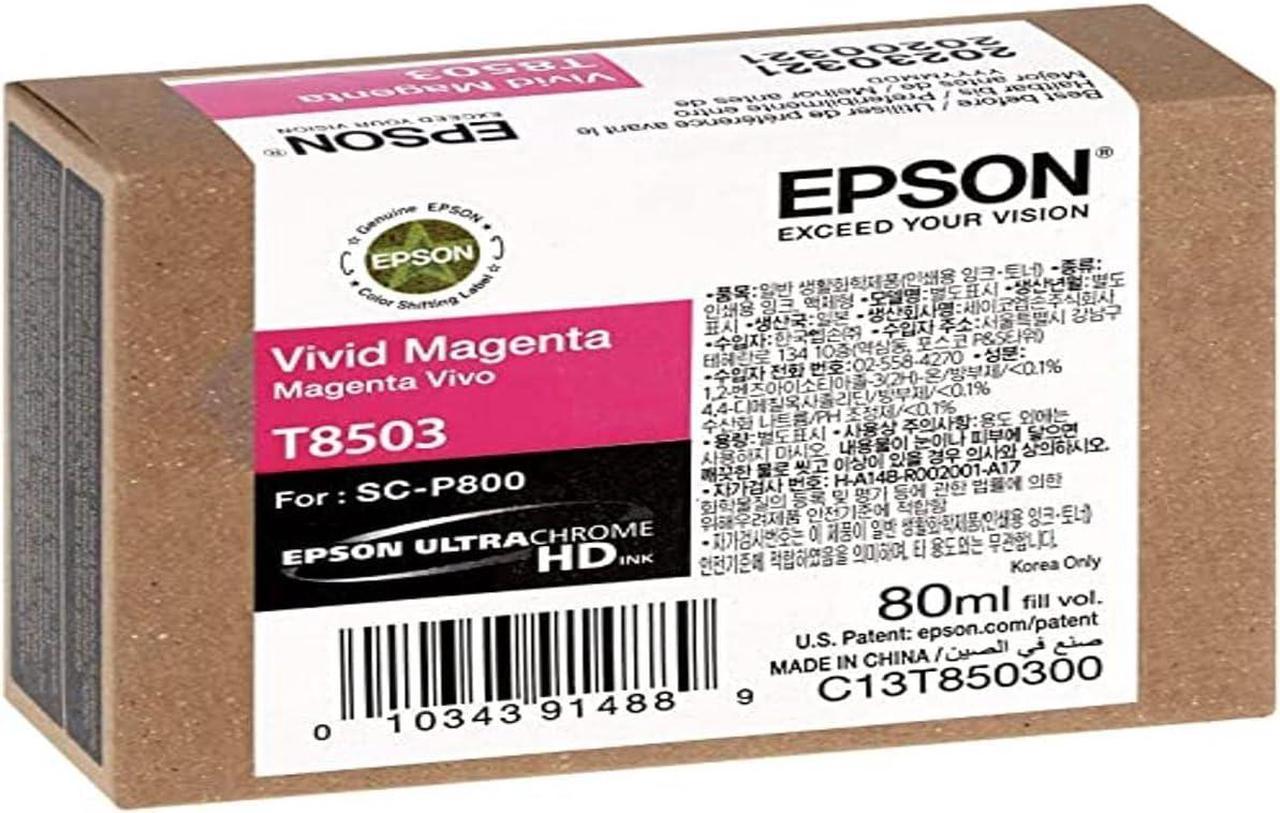 Epson T850300 T850 UltraChrome HD Vivid Magenta -Ink