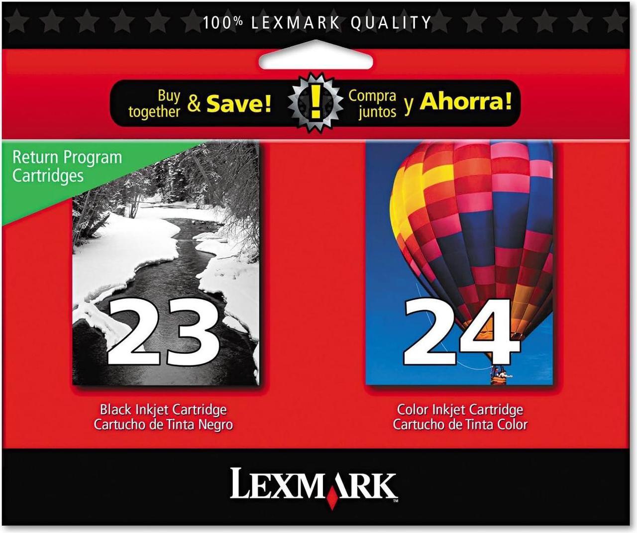 Lexmark (#23/#24) 18C1571 Black and Color Ink Cartridge Combo Pack