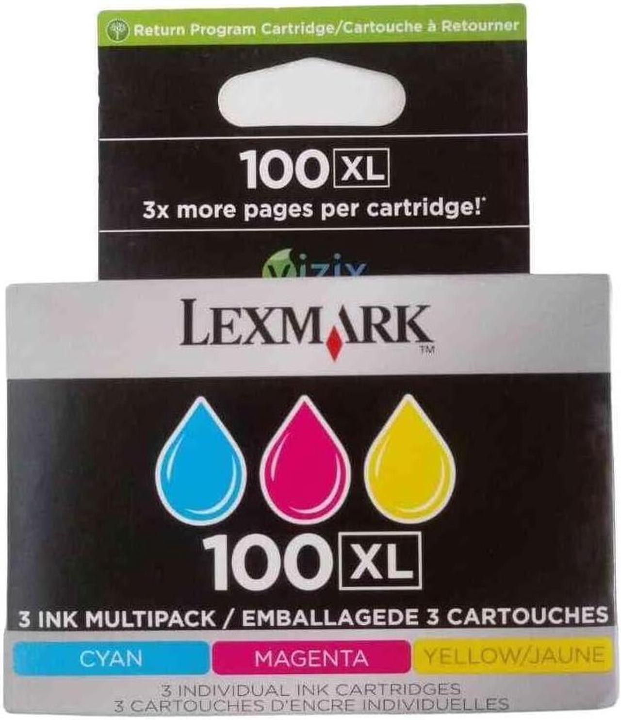 Lexmark No.100XL Combo Pack Ink Cartridge - Cyan/Magenta/Yellow