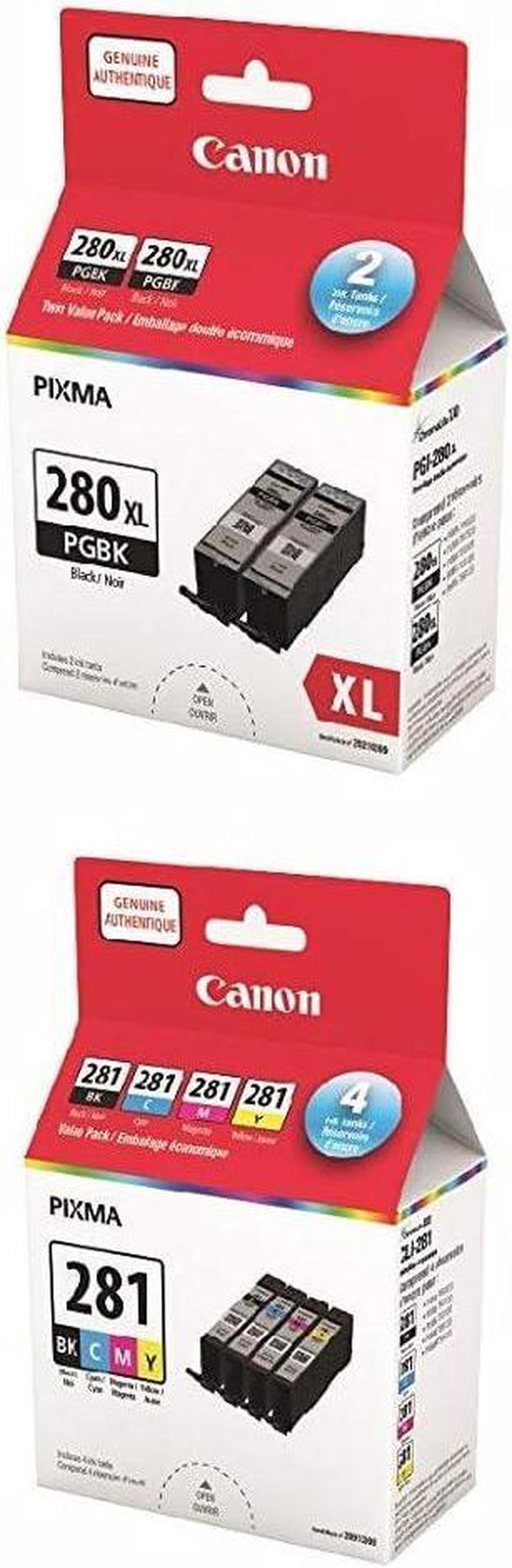 Canon PGI-280XL Twin with CLI-281 CMYBK Value Pack for Canon Pixma Printers