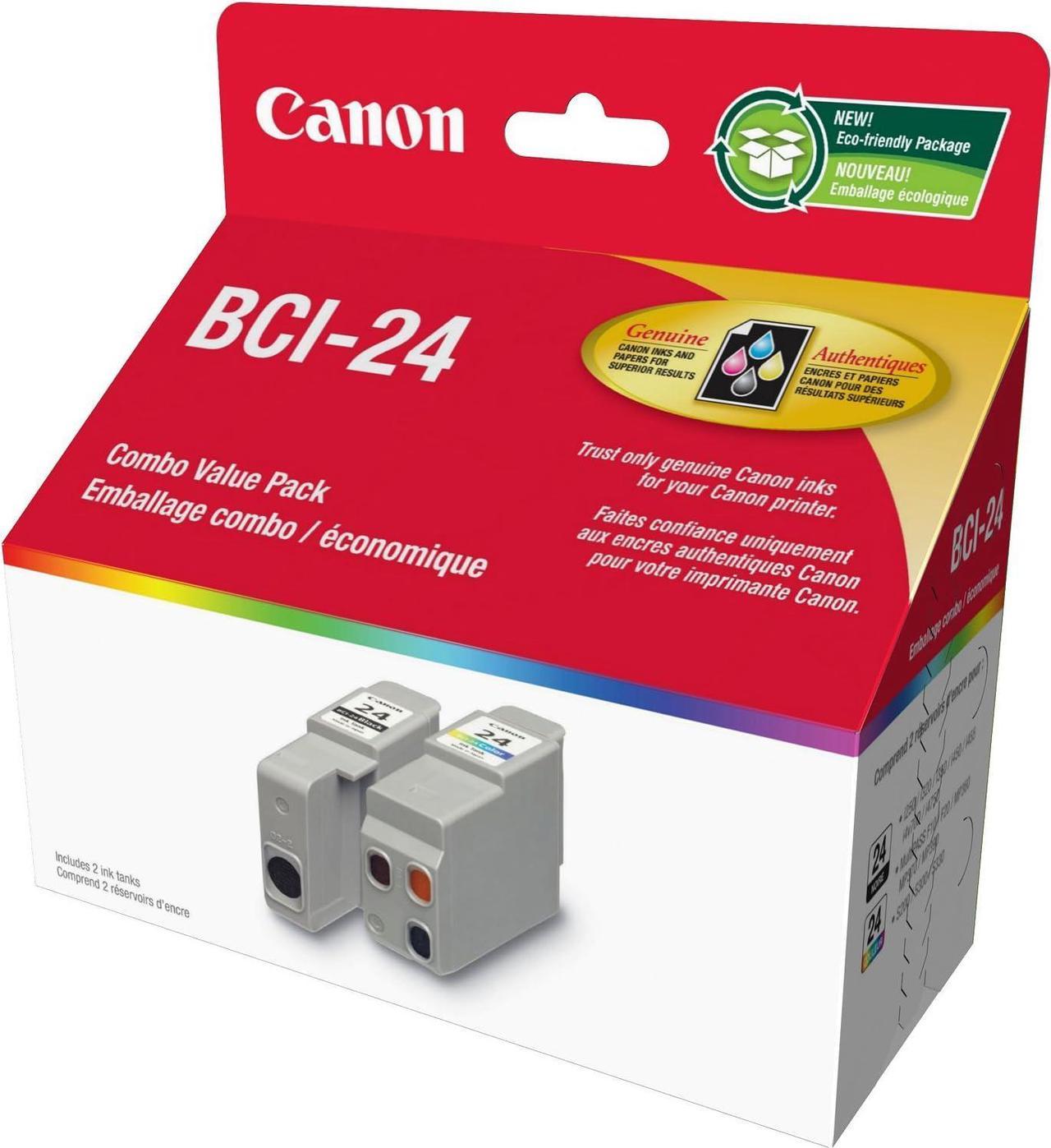 Canon Genuine BCI-24 Black/Colour Combo Value Pack