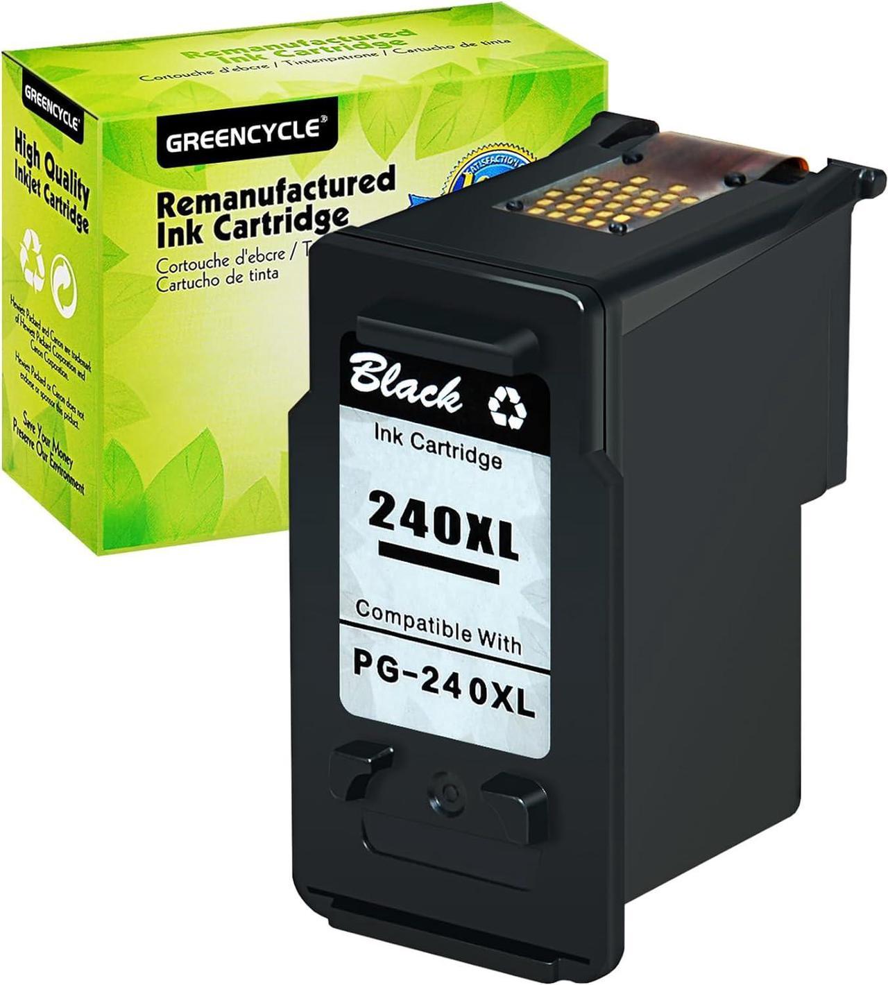 GREENCYCLE Remanufactured Ink Cartridge Replacement for Canon PG-240XL 240 XL Compatible with PIXMA MG3620 MG4220 MG3220 MG2220 MX392 MX432 MX472 MX512 MG3522 MX522 MX532 Printer (Black, 1 Pack)