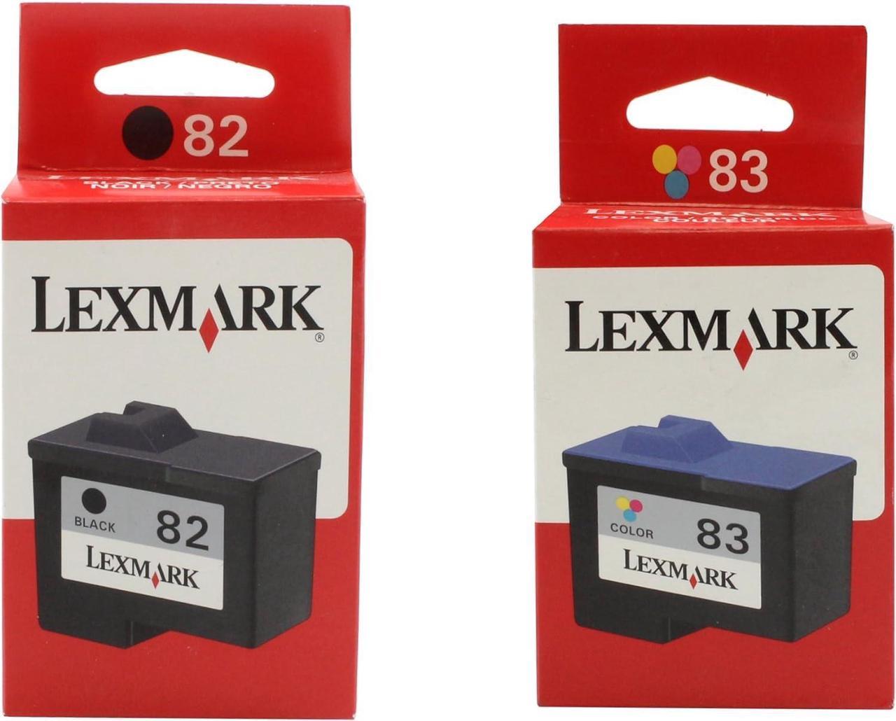 Lexmark 82 Black & 83 Color Ink Cartridge Combo Pack 18L0860