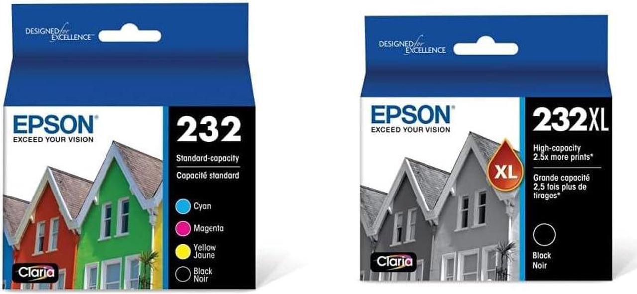 Epson T232 Black and Colour Combo Ink Cartridges, Standard Capacity & T232 Black Ink Cartridge, High Capacity