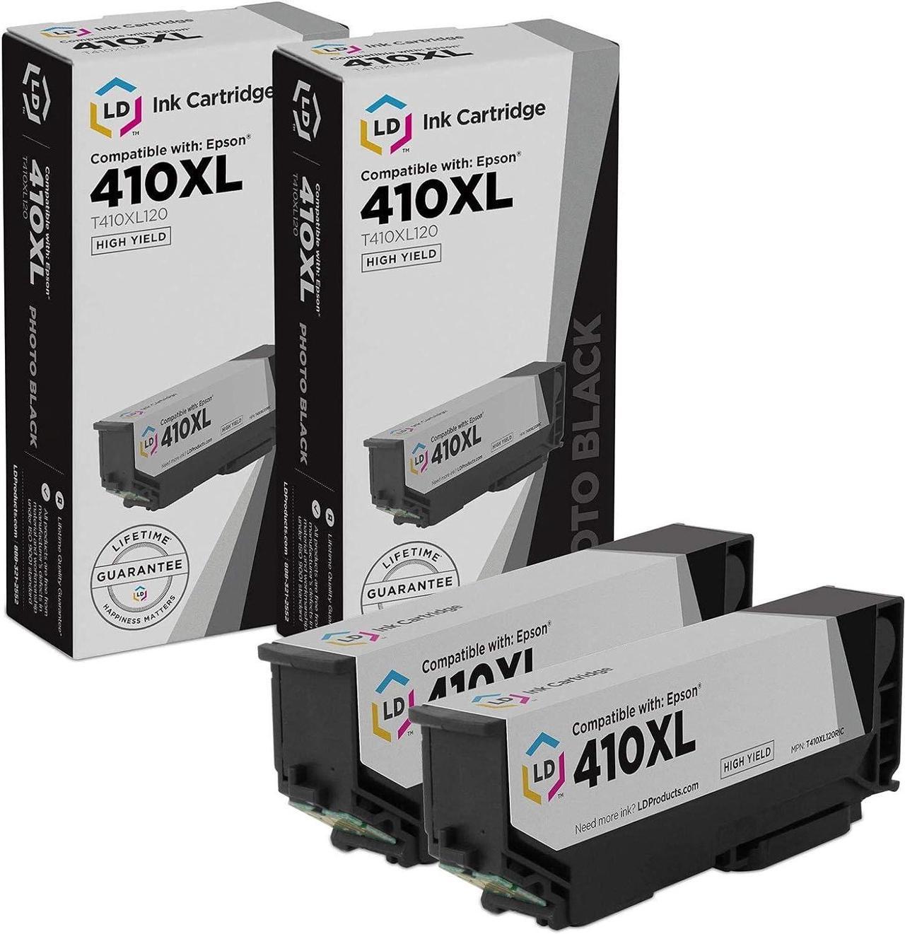 LD Remanufactured Ink Cartridge Replacement for Epson 410 410XL High Yield (Photo Black, 2-Pack)