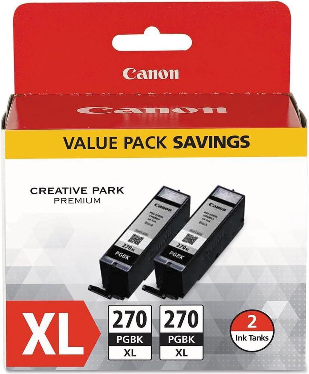 Canon PGI-270 XL Pigment Black Twin Pack, Compatible to MG7720,MG6820,MG6821,MG6822,MG5720,MG5722,MG5721