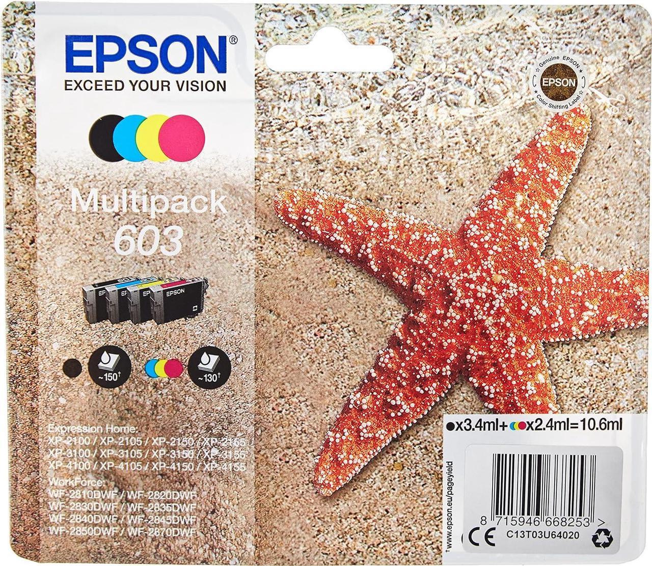 Epson C13T03U64020 Multipack 4-Colours 603 Ink - Printer Cartridges