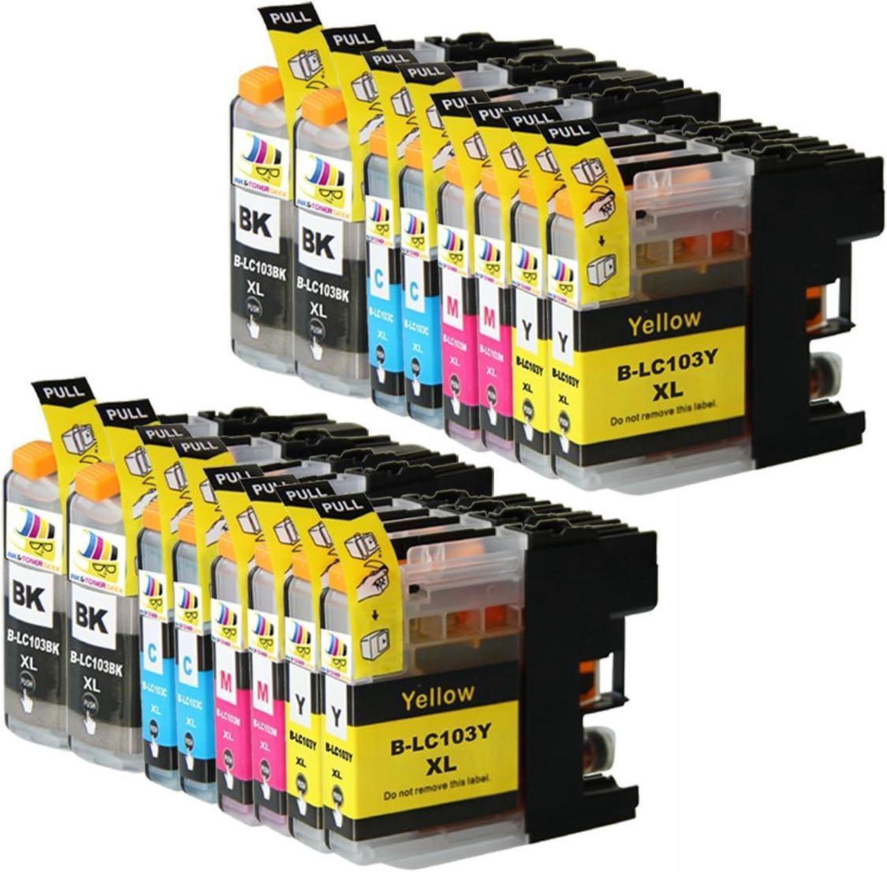 Ink & Toner Geek 16 Pack Compatible Inkjet Cartridges for LC-101 LC-103 LC-103 XL Brother DCP-J132W DCP-J152W DCP-J172W DCP-J4110DW DCP-J552DW DCP-J752DW MFC-J245 MFC-J285DW MFC-J4310DW MFC-J4410DW