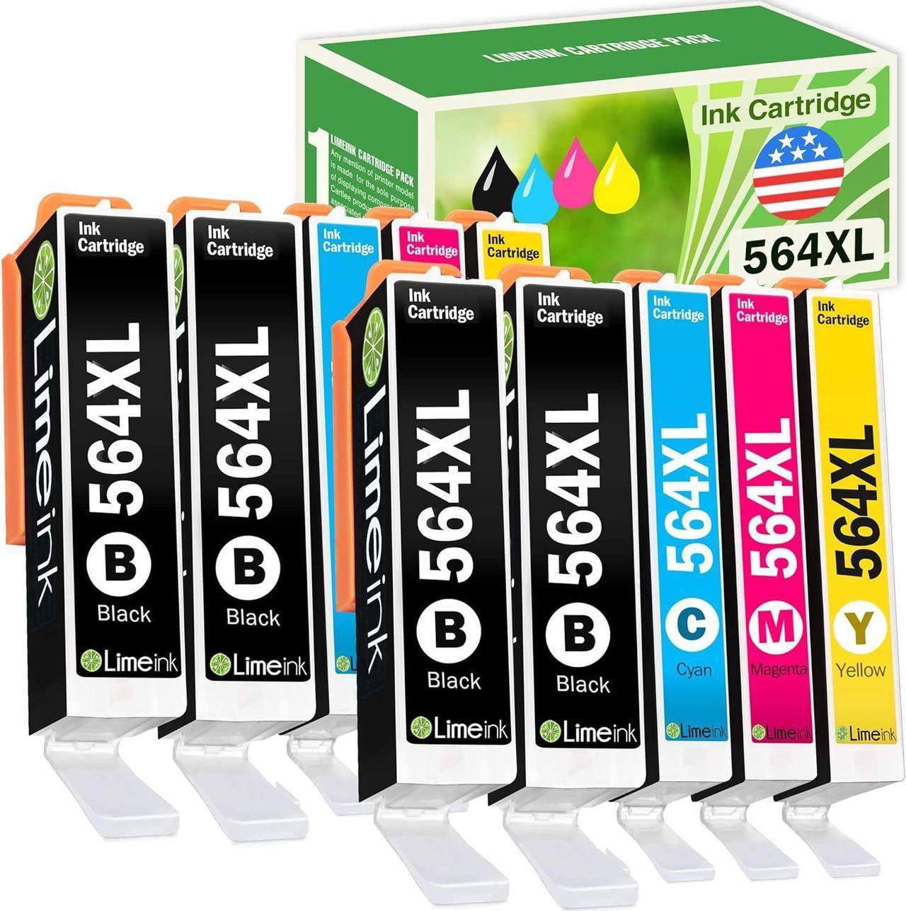 Limeink Compatible Ink Cartridges Replacement  564 Ink Cartridges Combo Pack  564xl Ink Cartridges  Printers Photosmart  Ink 564 xl Black Ink Cartridges  Printers 10 Pack