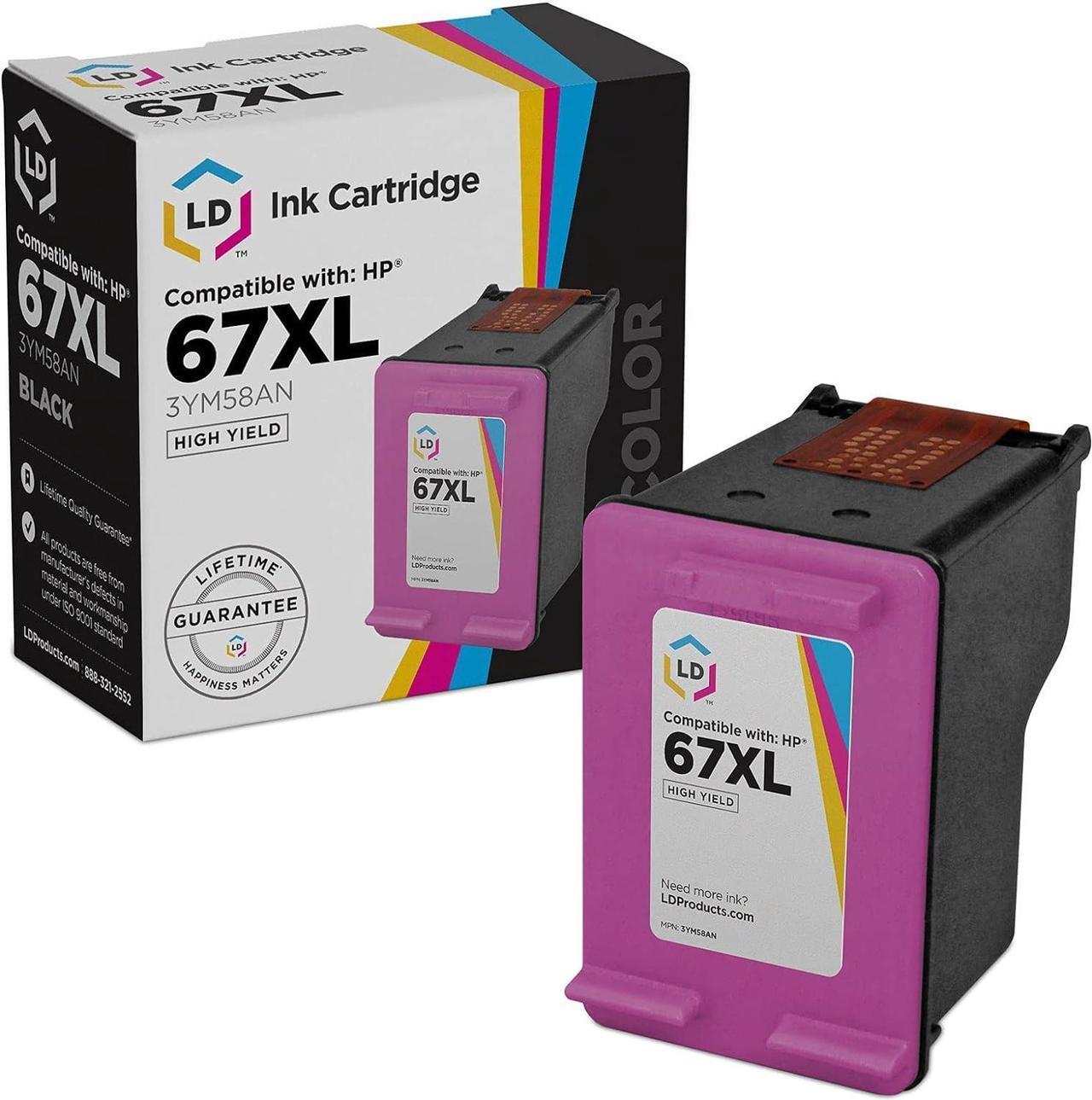 LD Products Remanufactured Ink Cartridge Replacement  67XL 3YM58AN High Yield (Color)