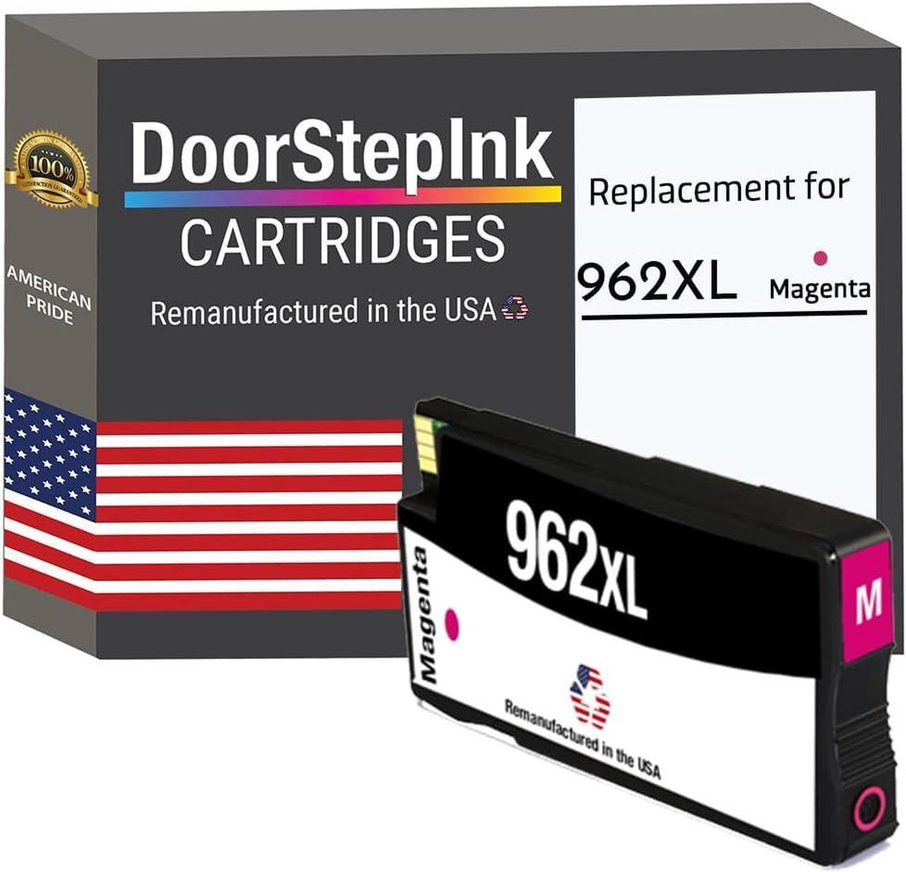 DoorStepInk Remanufactured in The USA Ink Cartridge Replacements  962 XL 962XL Magenta for Printers HP Officejet Pro 9010, 9012, 9013, 9015, 9016, 9019, 9020, 9025