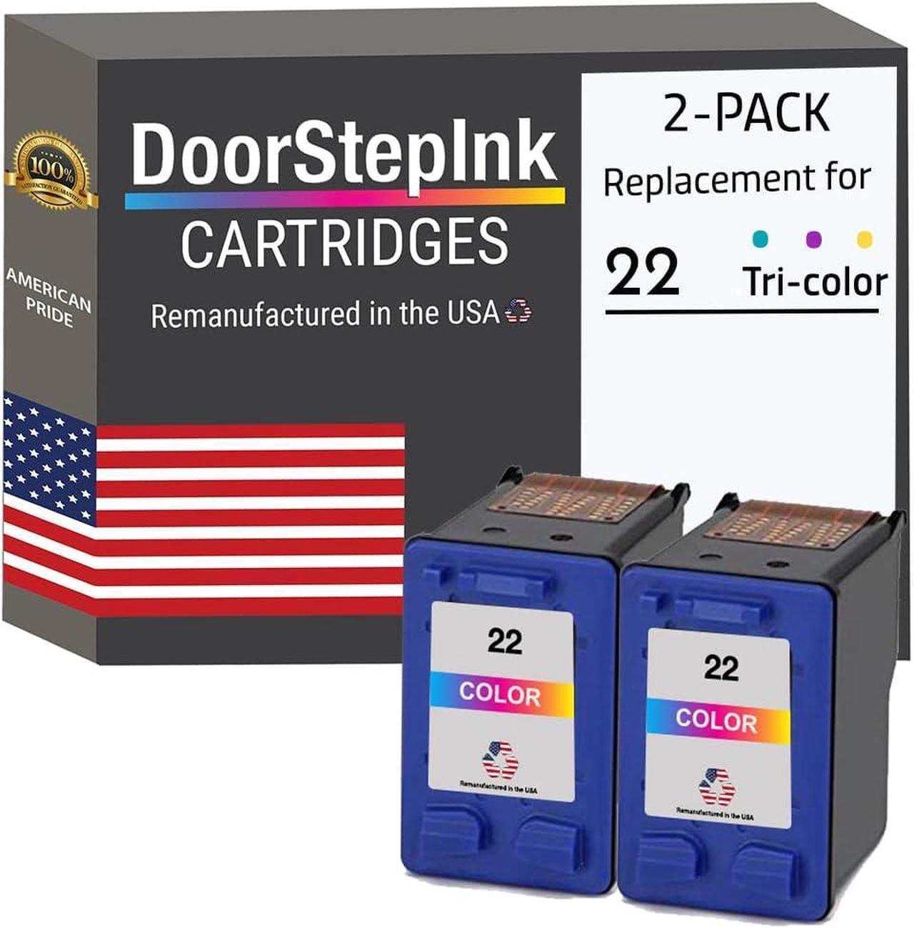 DoorStepInk Remanufactured Ink Cartridge Replacements  22 2 Color C9352 for Deskjet F2276 3910 3915 3920, OfficeJet 4315v J3608 J3640 PSC 1401, 1417, Fax 1250 3180