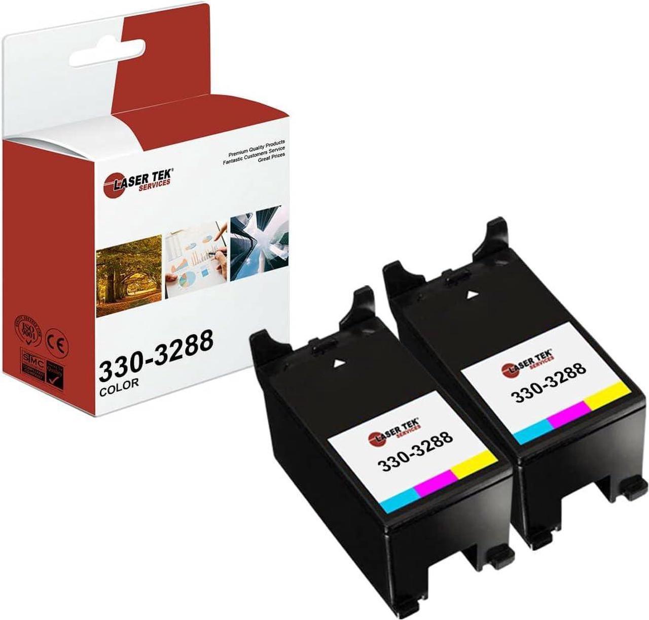 Laser Tek Services Compatible High Yield Ink Cartridge Replacement for Dell Series 21 22 23 24 330-5263 Works with Dell P713w V715w Printers (Multicolored, 2 Pack) - 460 Pages